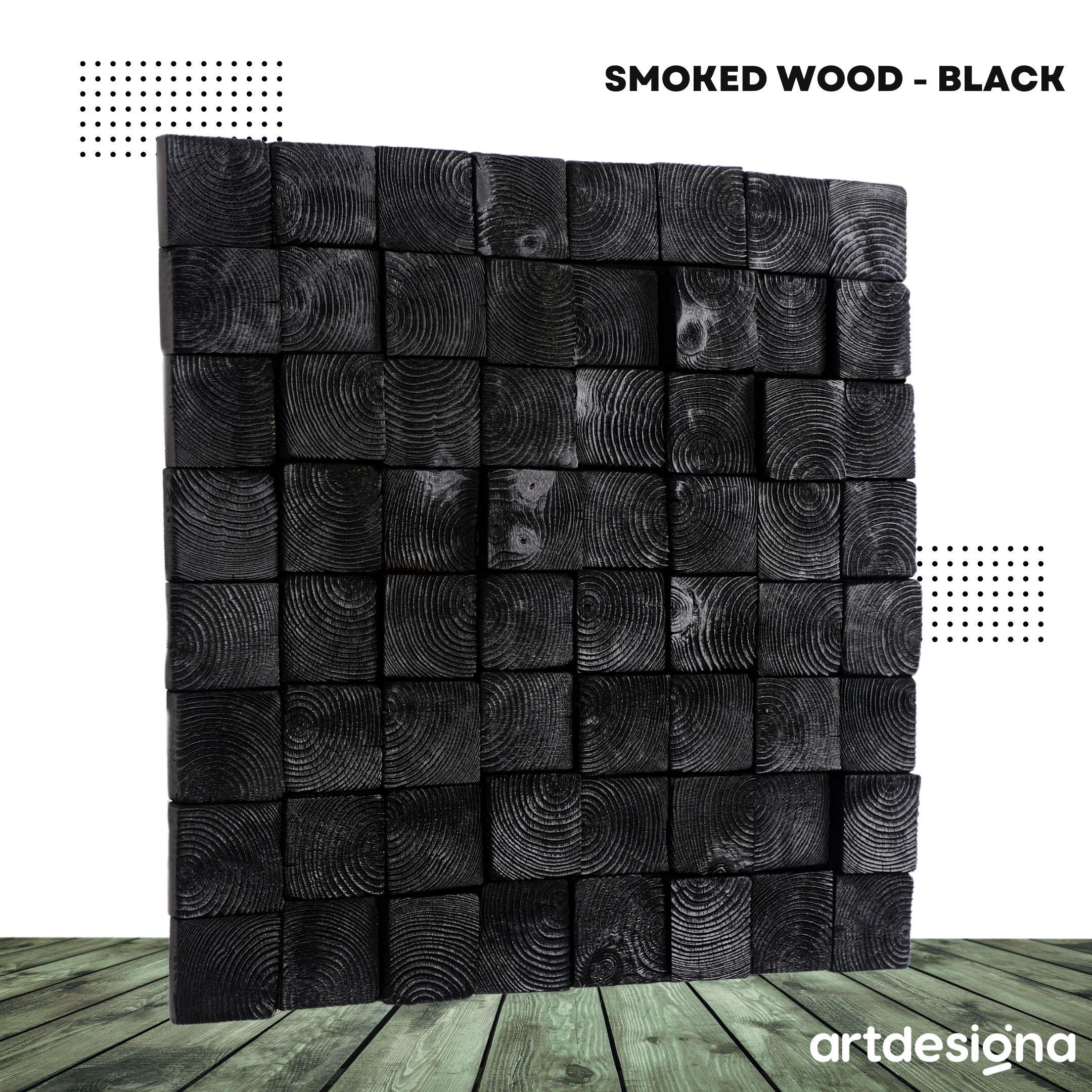 Smoked Black Wall Sculpture | Premium Wood Handmade Wall Sculpture