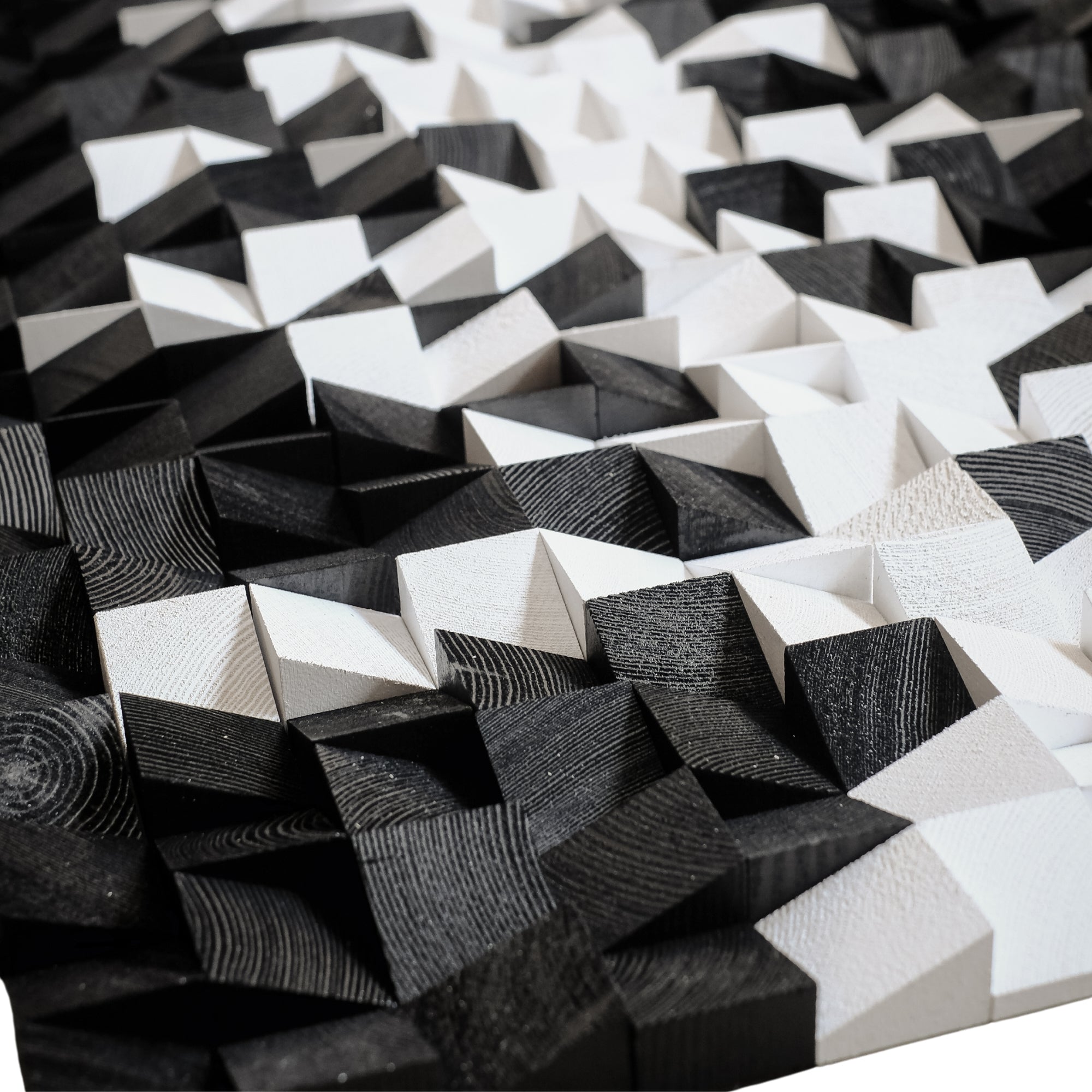 Black and White | Premium Wood Handmade Wall Sculpture - Limited Edition