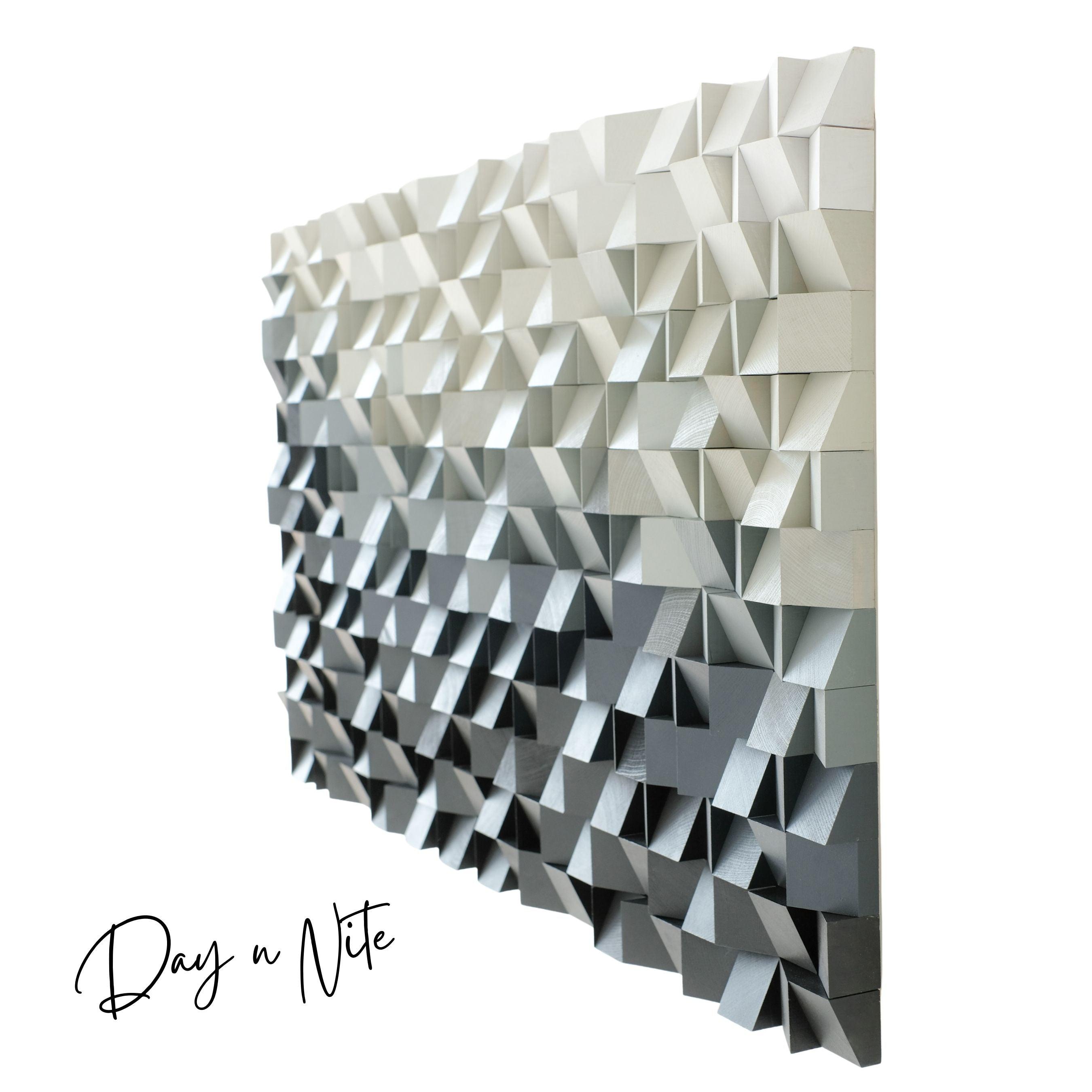 ・"Day n Nite"・Premium Wood Handmade Wall Sculpture - Limited Edition