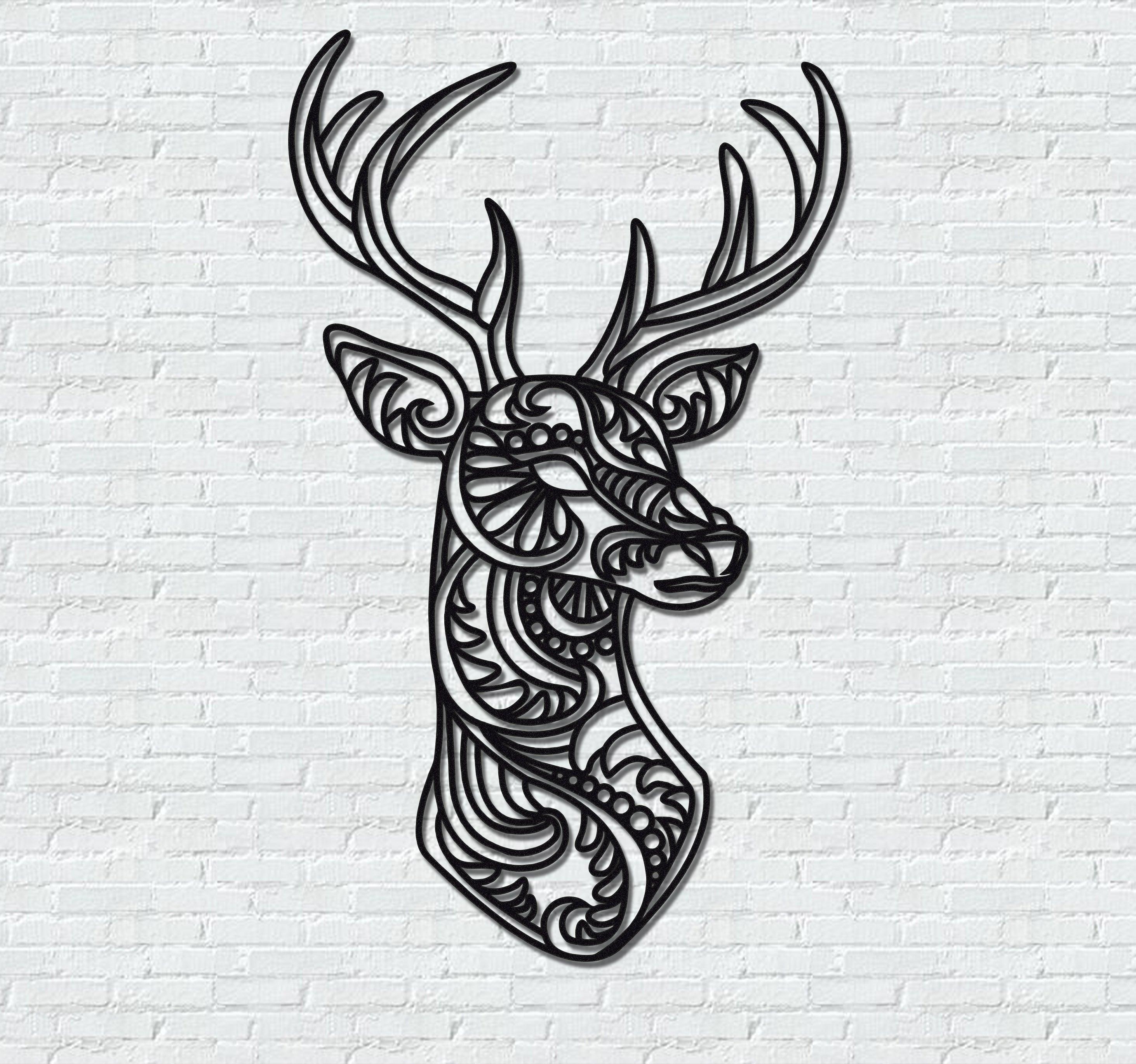 ・"Zentangle Deer"・Premium Metal Wall Art - Limited Edition