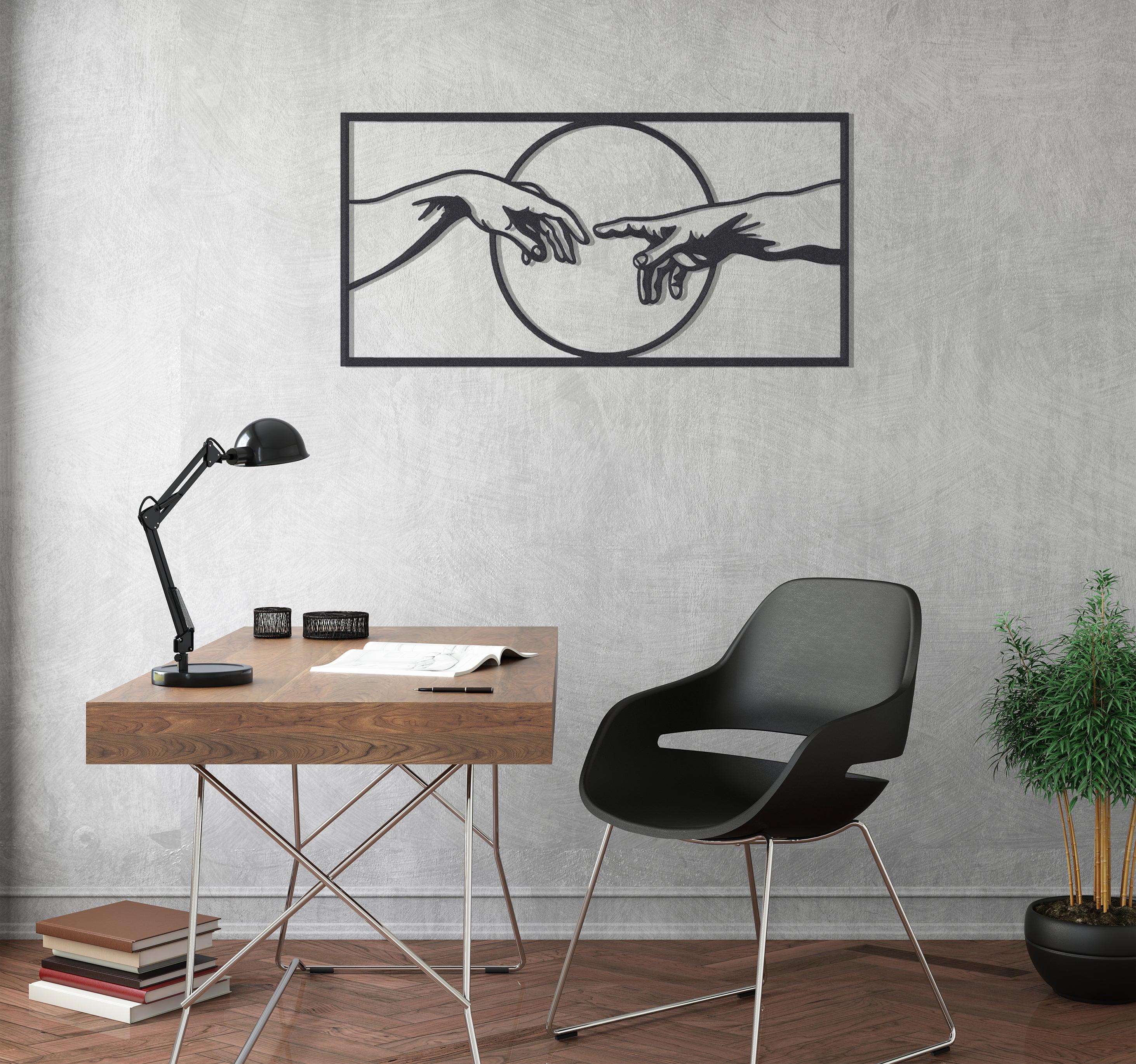 ・"Creation of Adam"・Premium Metal Wall Art - Limited Edition
