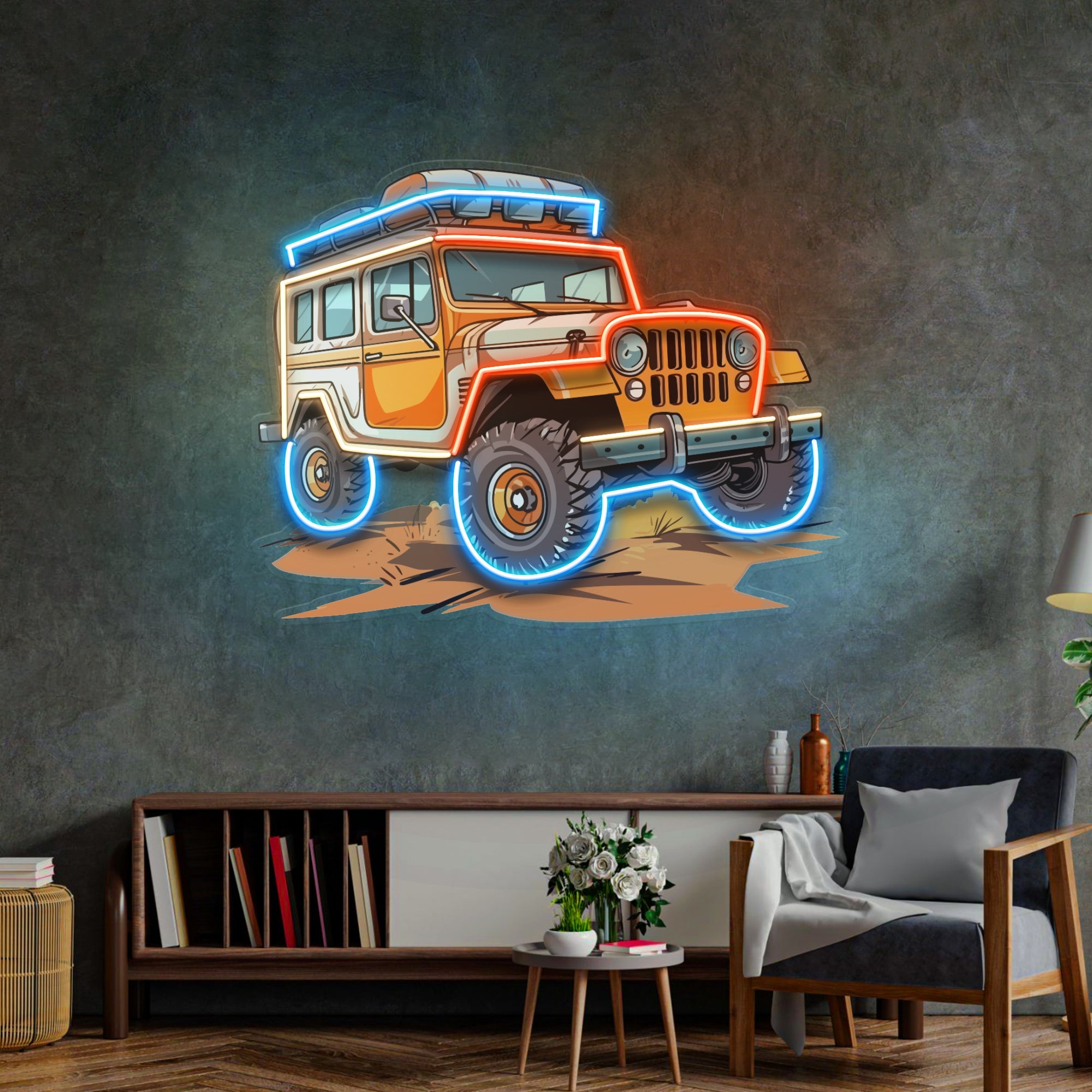 Adventure Jeep LED Neon Sign Light Pop Art