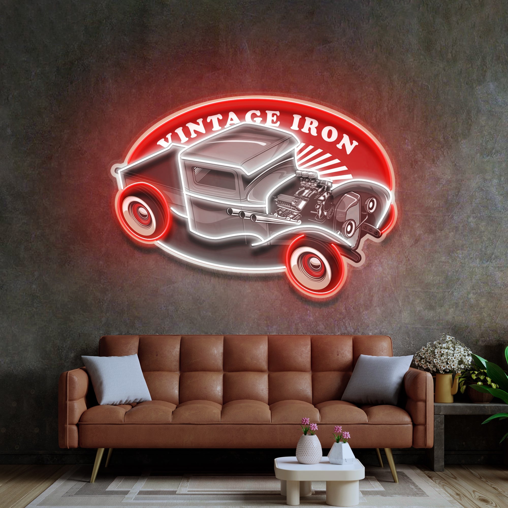 Amazing Black Hotrod Truck LED Neon Sign Light Pop Art