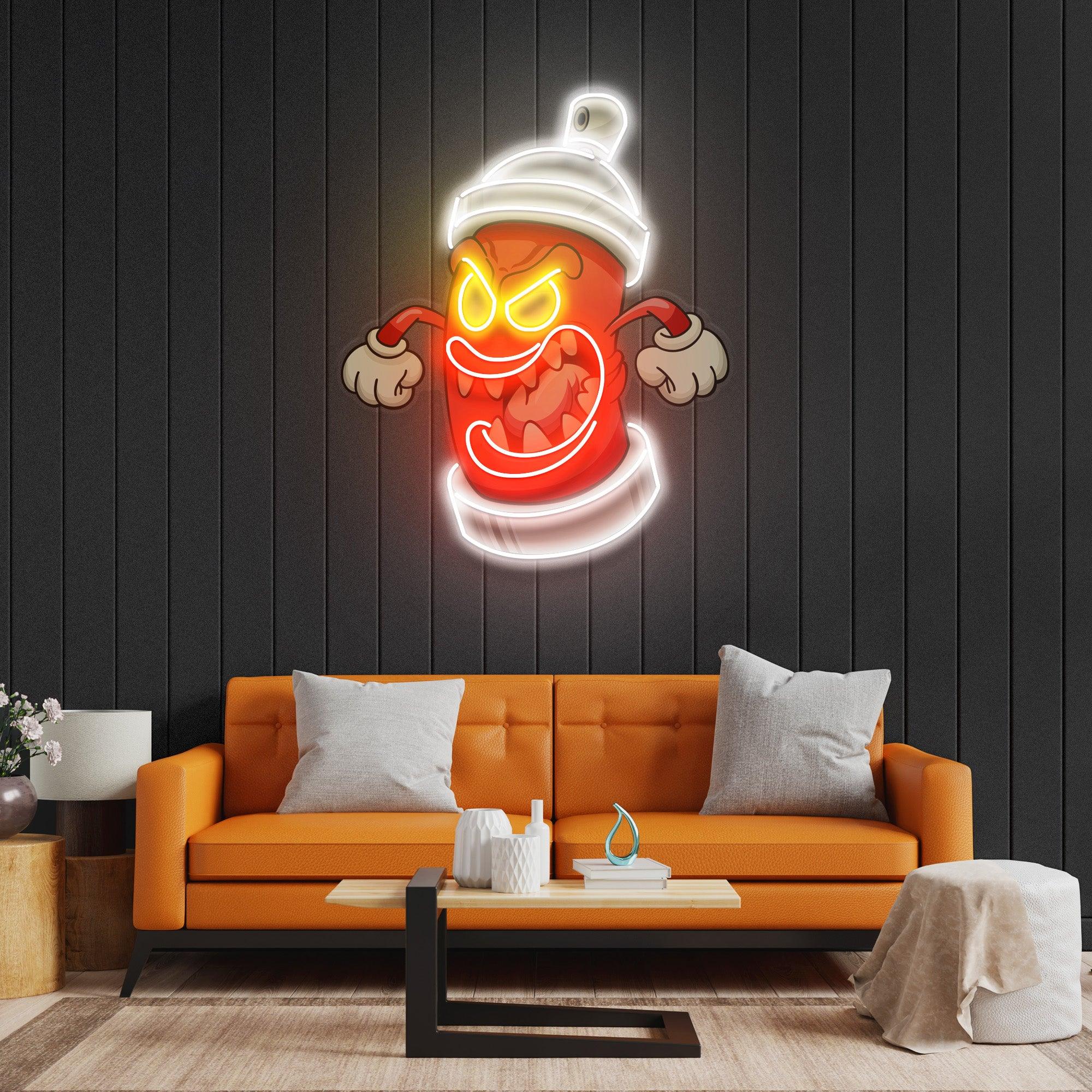 Angry Fire Hydrant Led Neon Acrylic Artwork