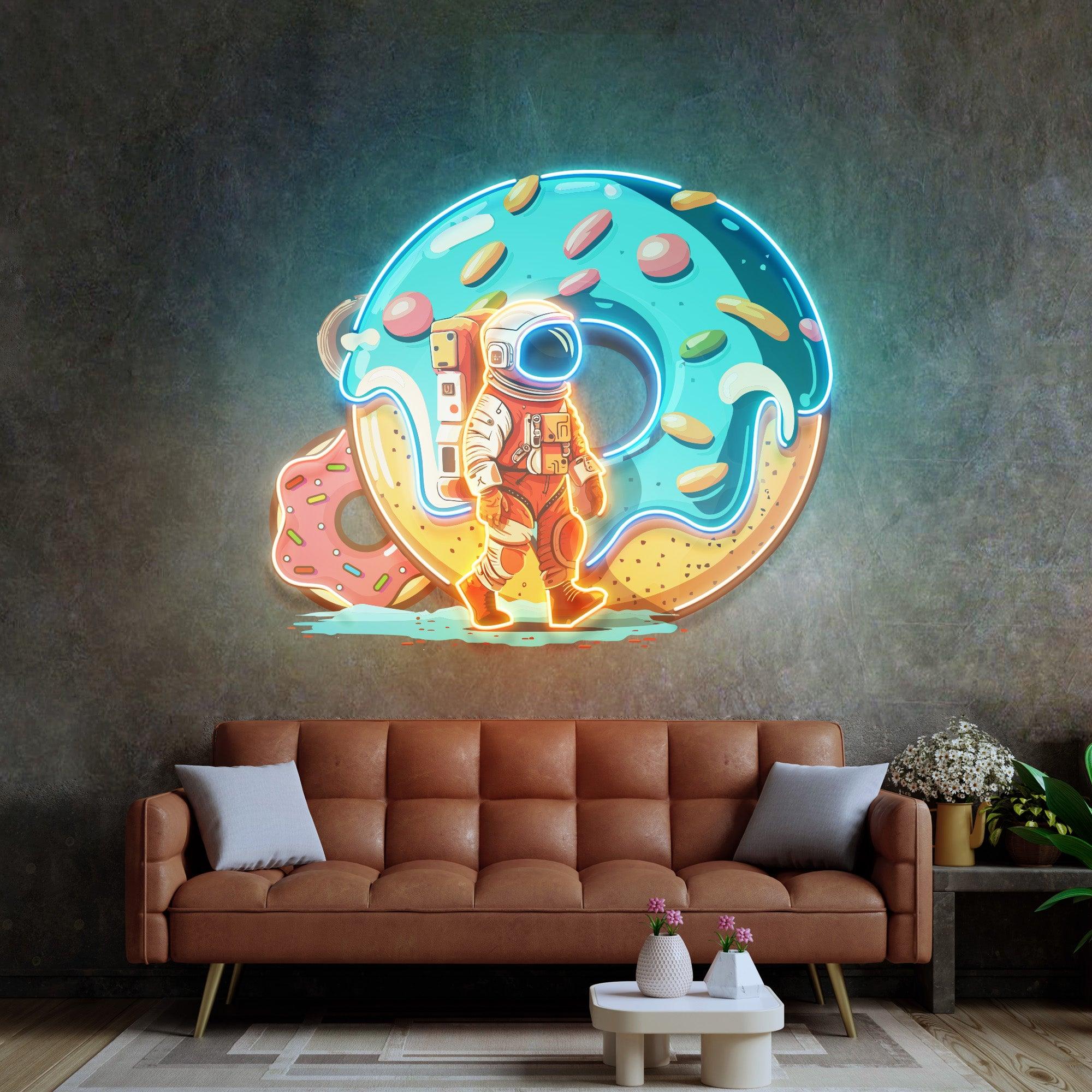 Astronaut Donut Led Neon Acrylic Artwork