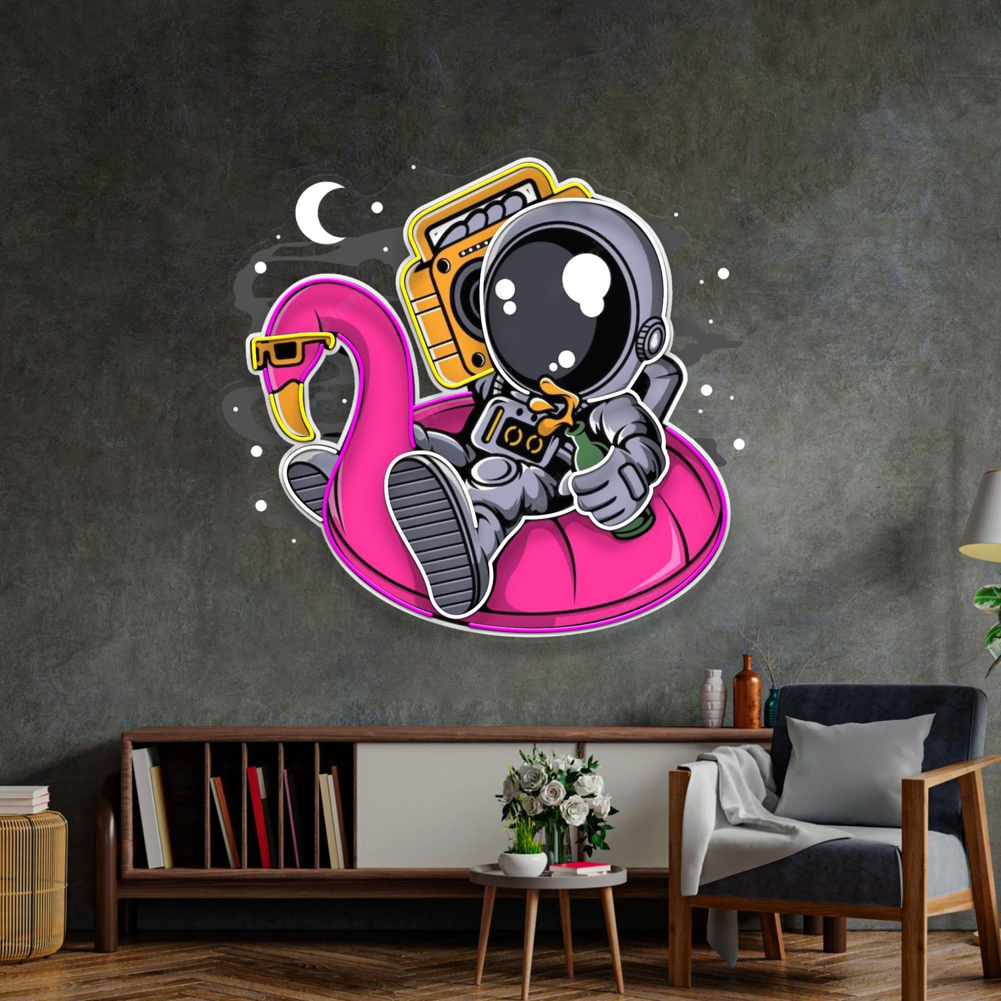 Astronaut Floaties Ballon LED Neon Sign Light Pop Art