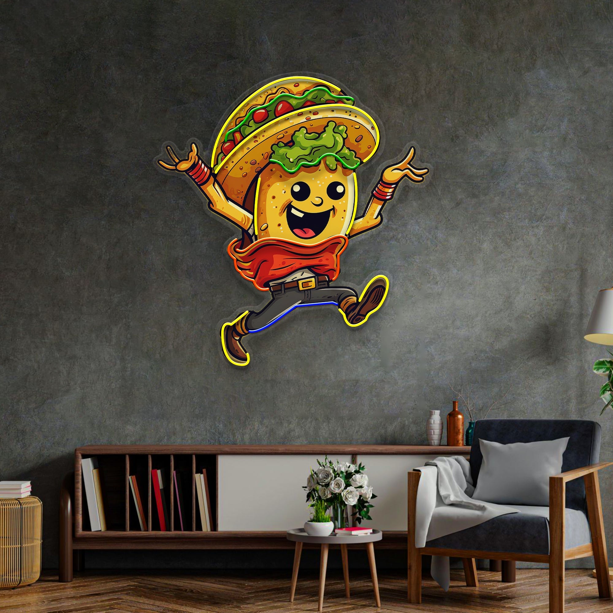 Funny Taco LED Neon Sign Light Pop Art