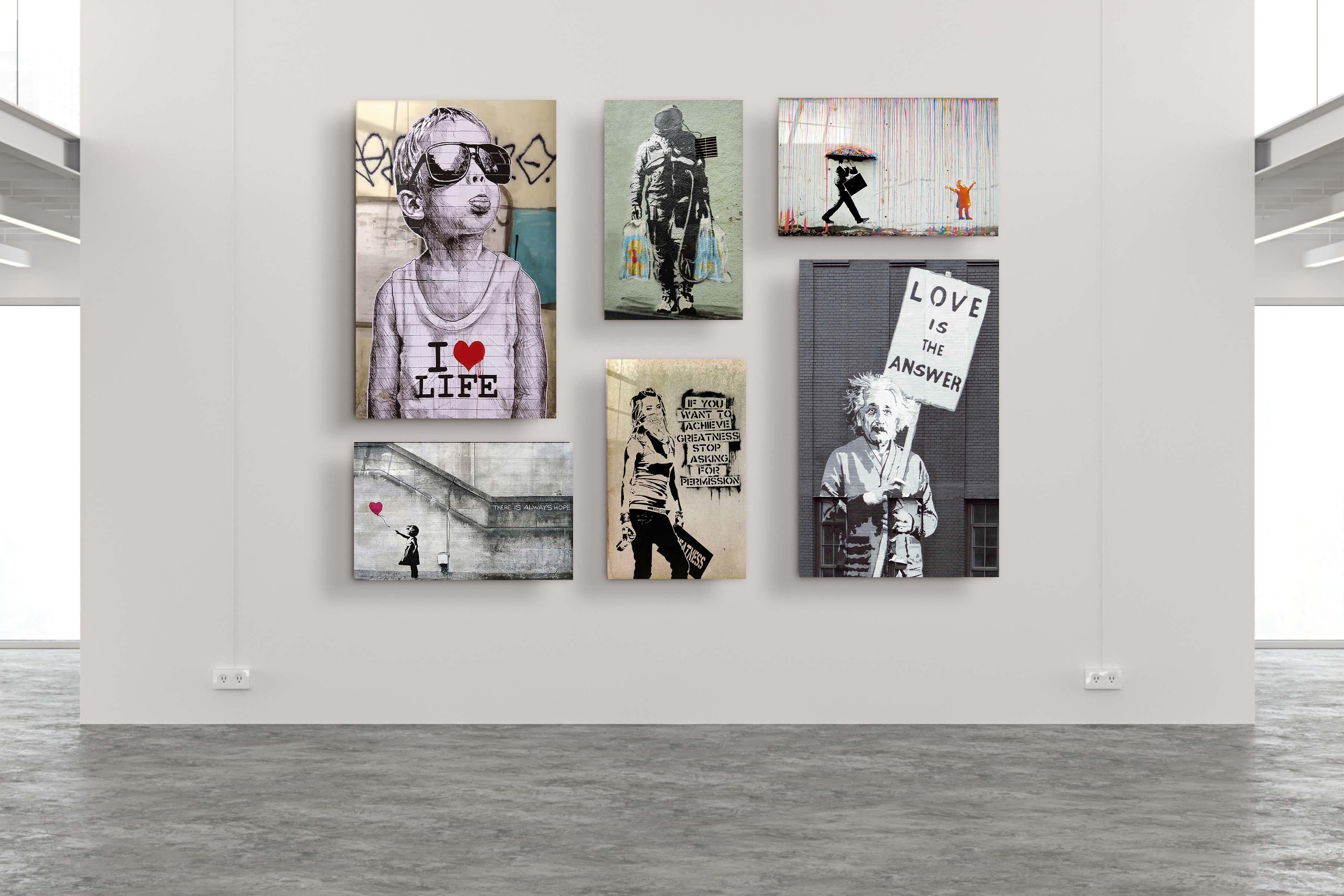 " BANKSY-Mega Set"・Glass Wall Art