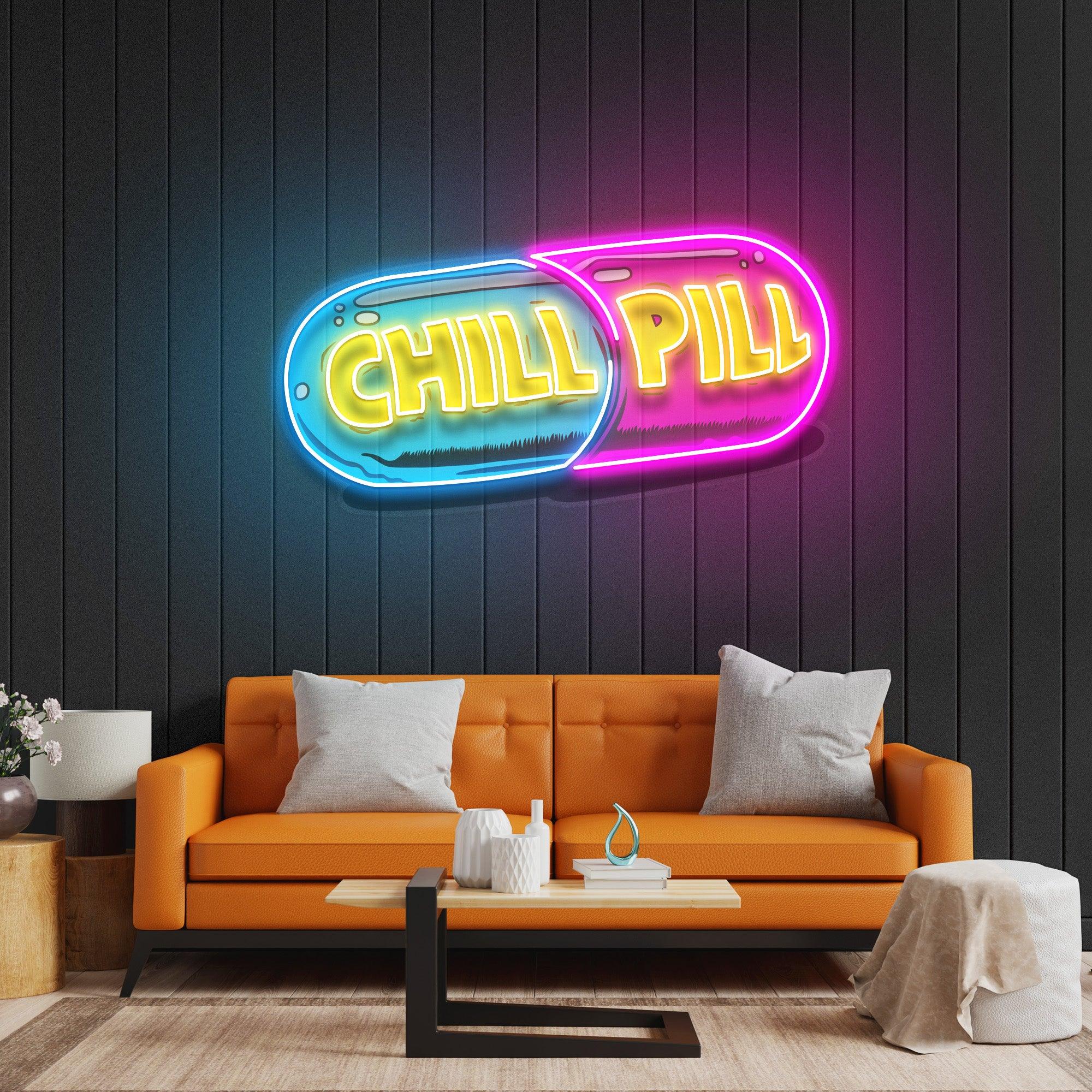 Chill Pill Led Neon Acrylic Artwork