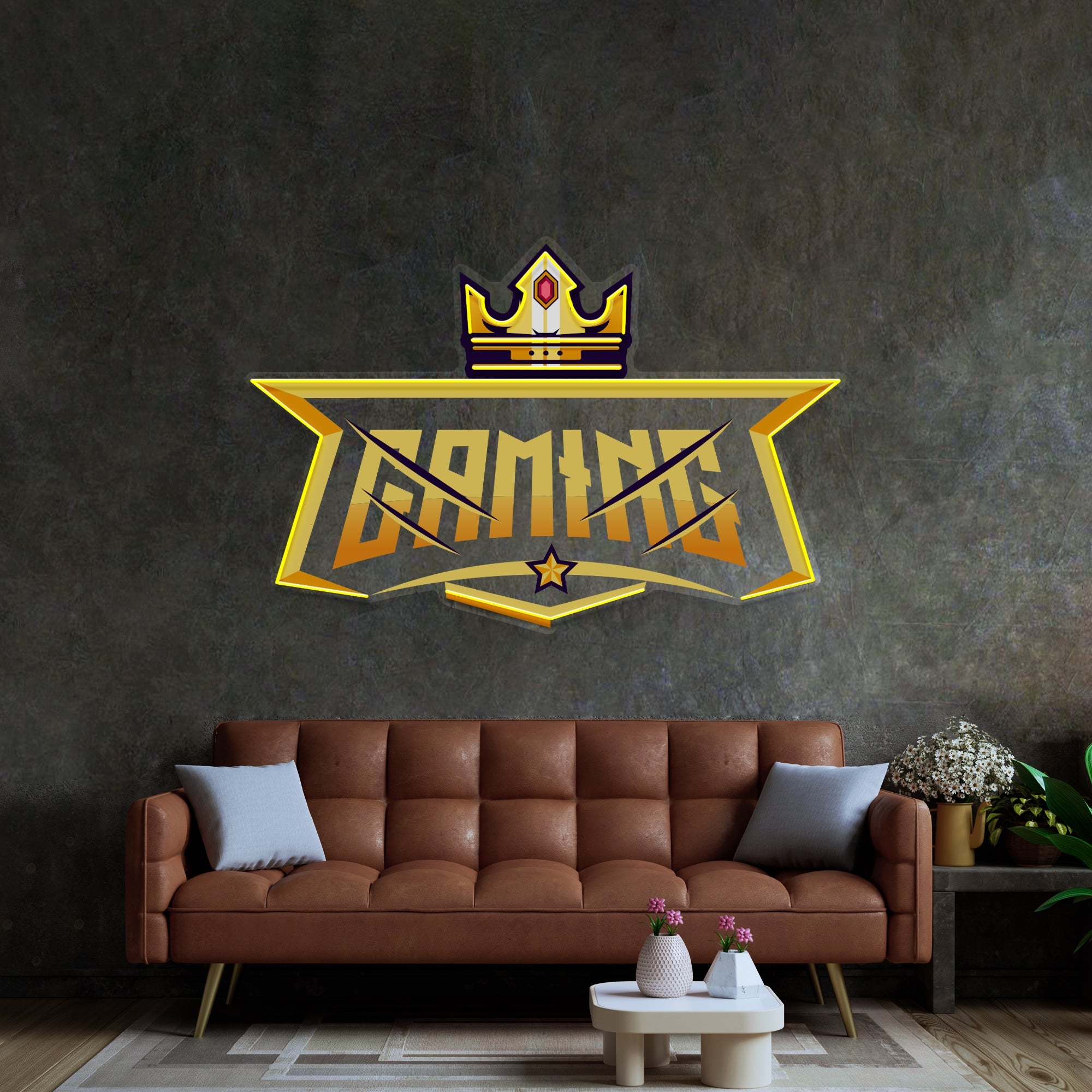 Crown Gamming LED Neon Sign Light Pop Art
