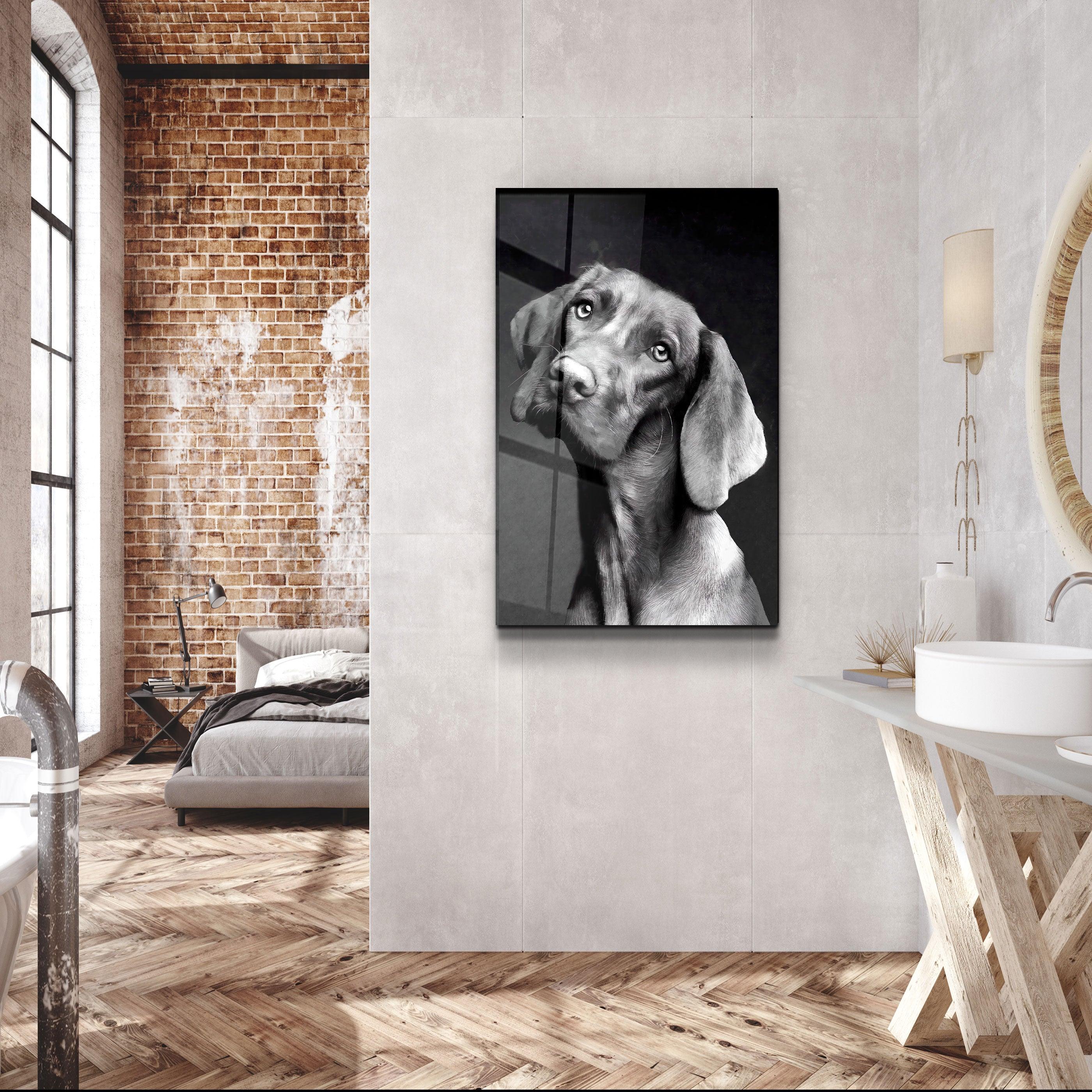 ・"Innocent Dog"・Glass Wall Art