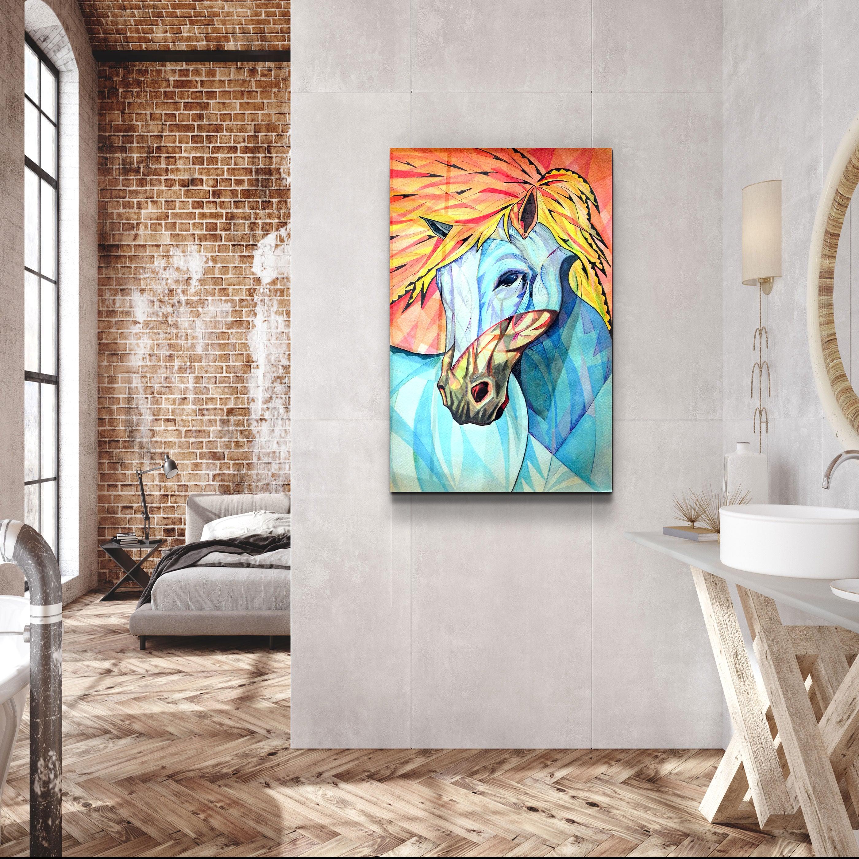 ・"Cool Horse"・Glass Wall Art