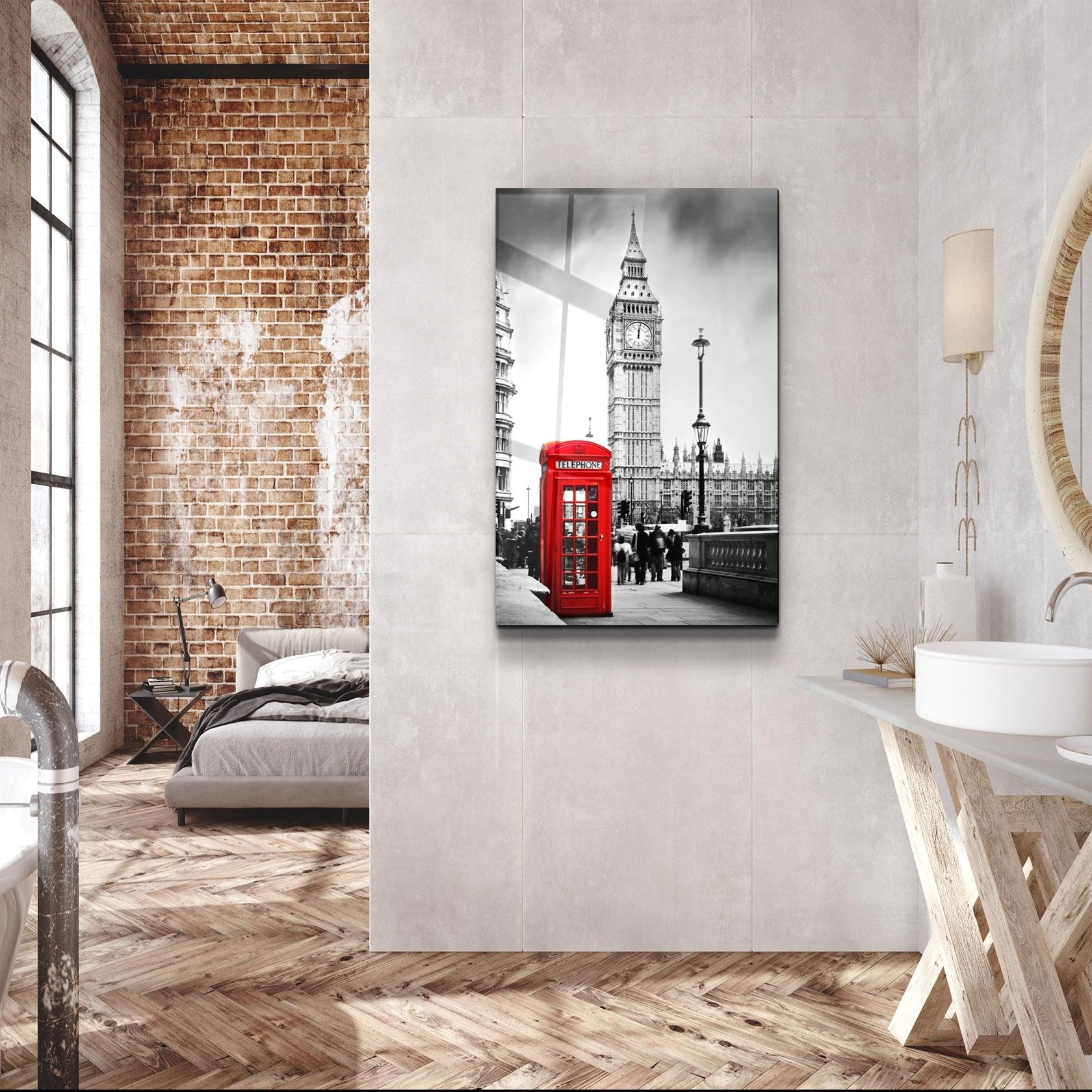 ・"London"・Glass Wall Art