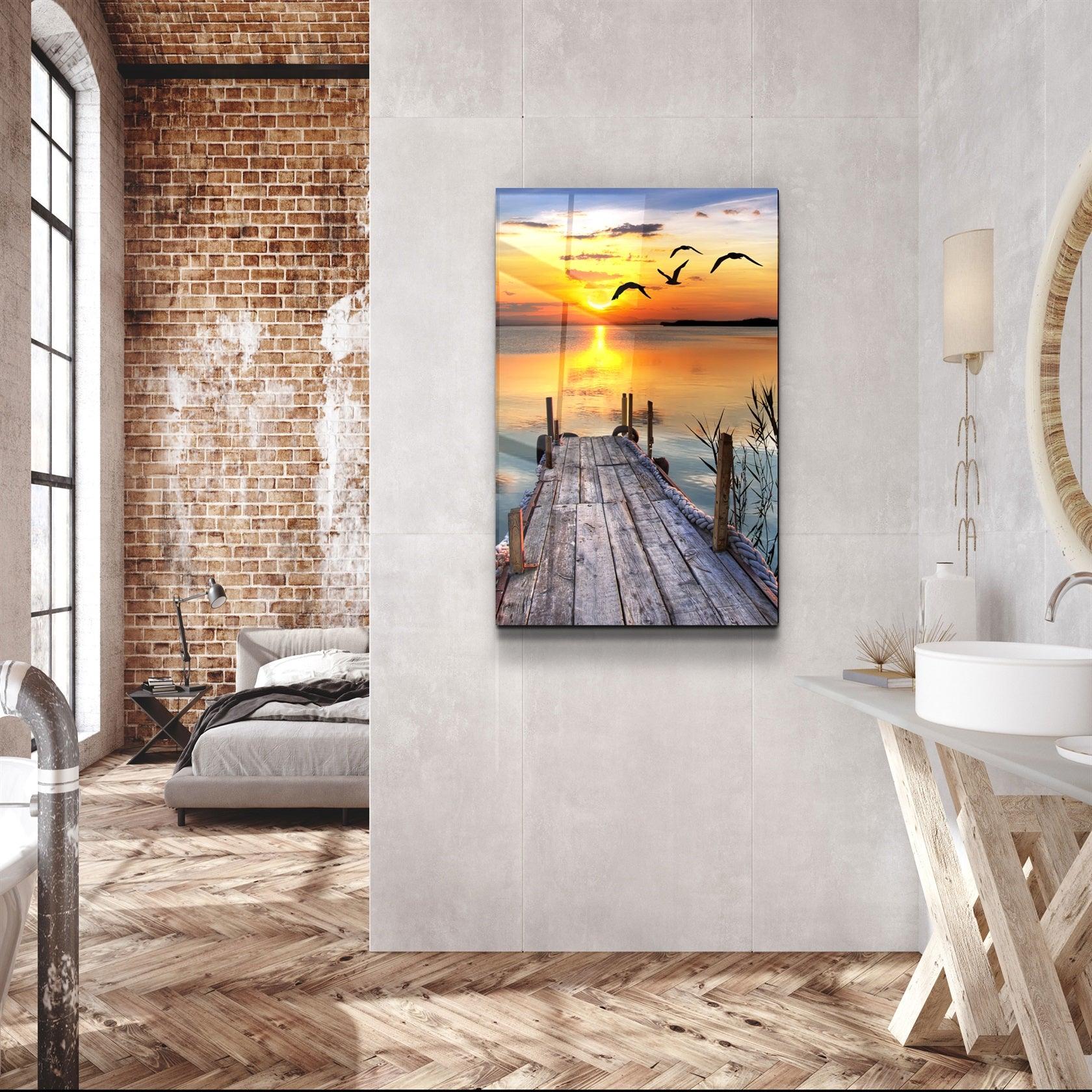 ・"Sunset 1"・Glass Wall Art