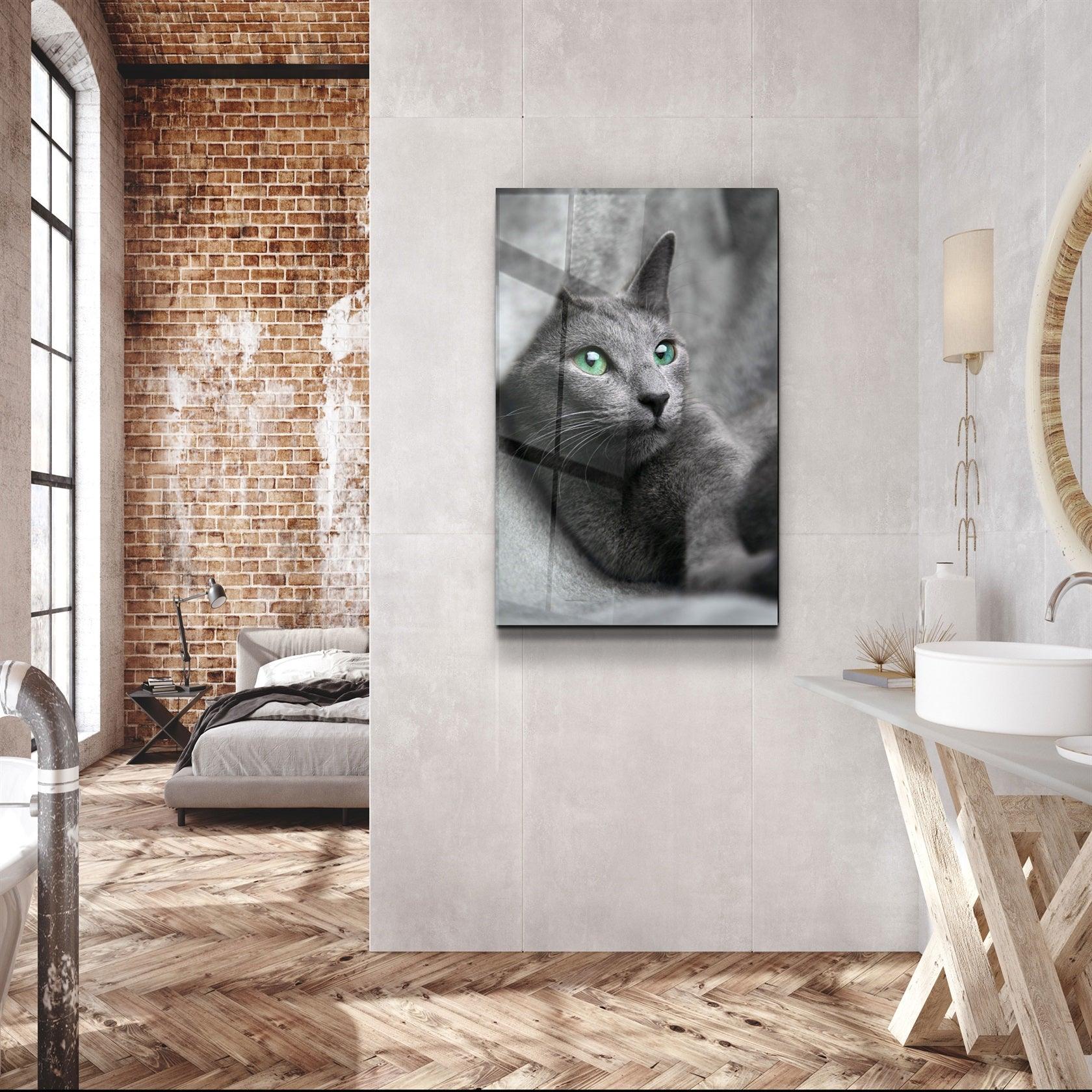 ・"Cat 2"・Glass Wall Art