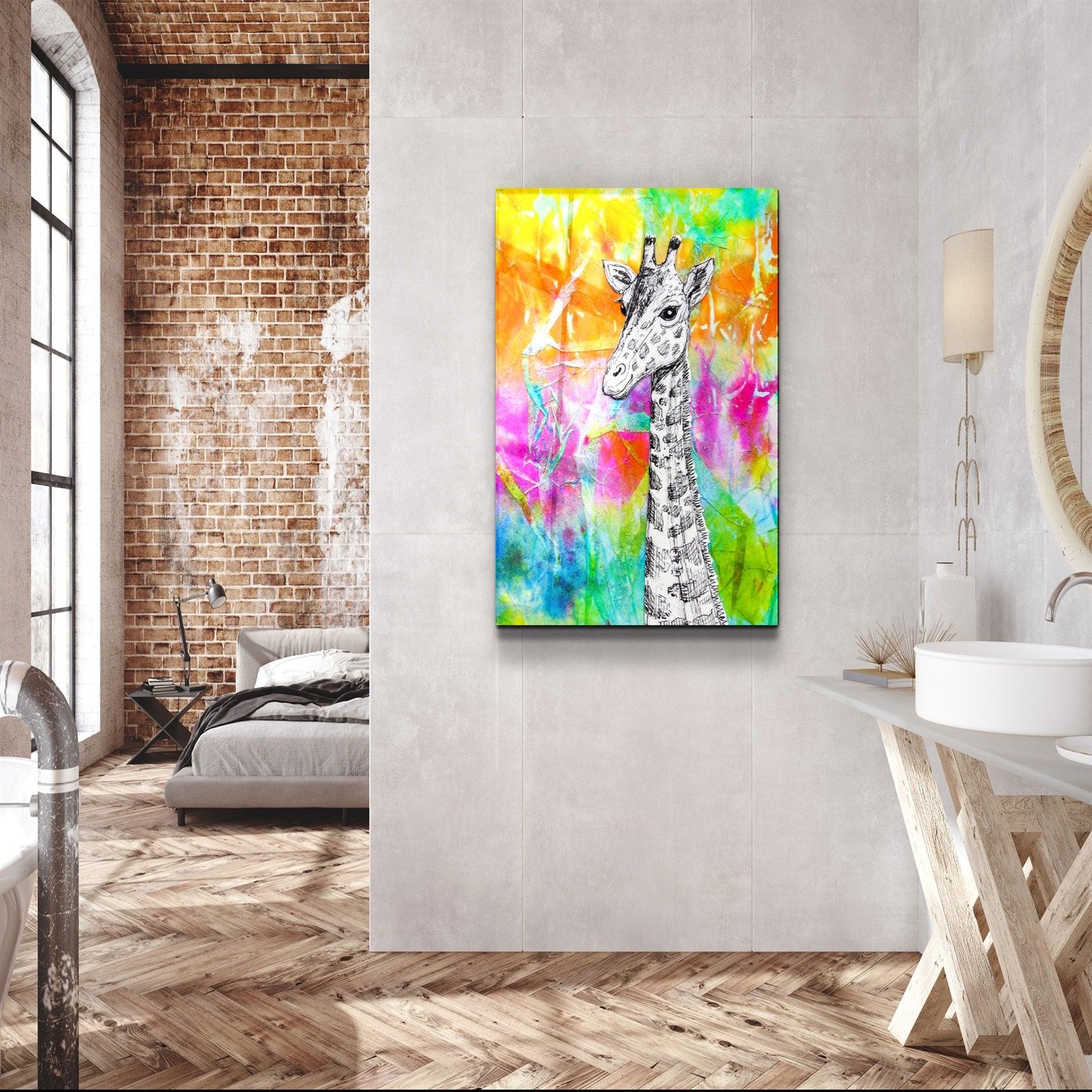 ・"Giraffe"・Glass Wall Art