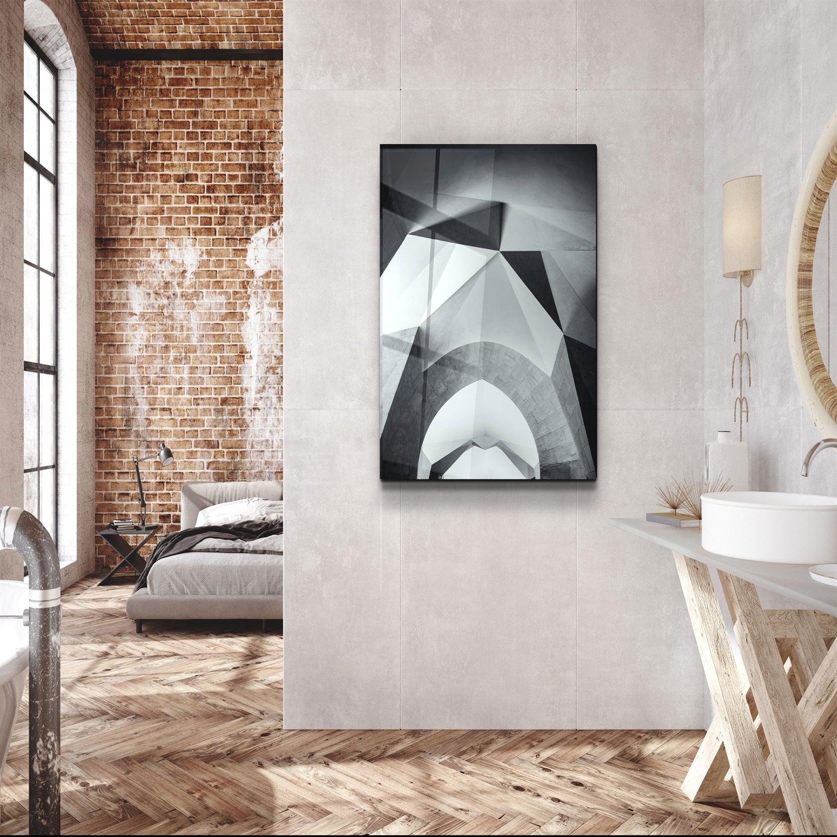 ・"Geometric Shapes"・Glass Wall Art