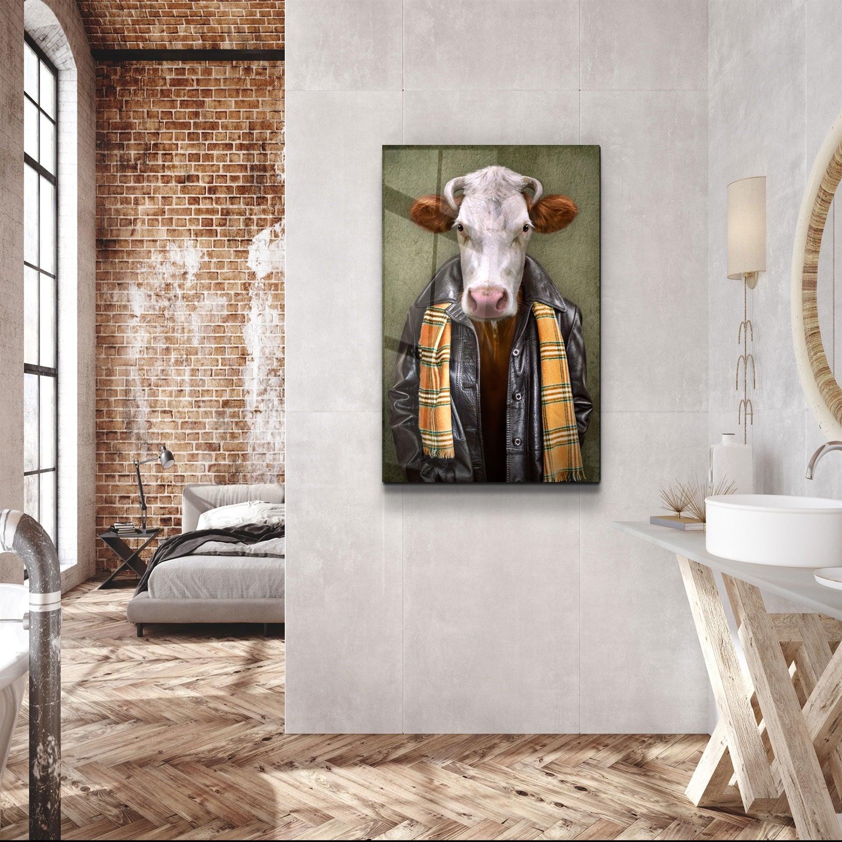 ・"Ox Head"・Glass Wall Art