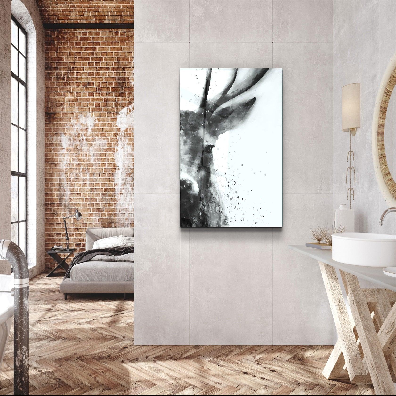 ・"Deer"・Glass Wall Art