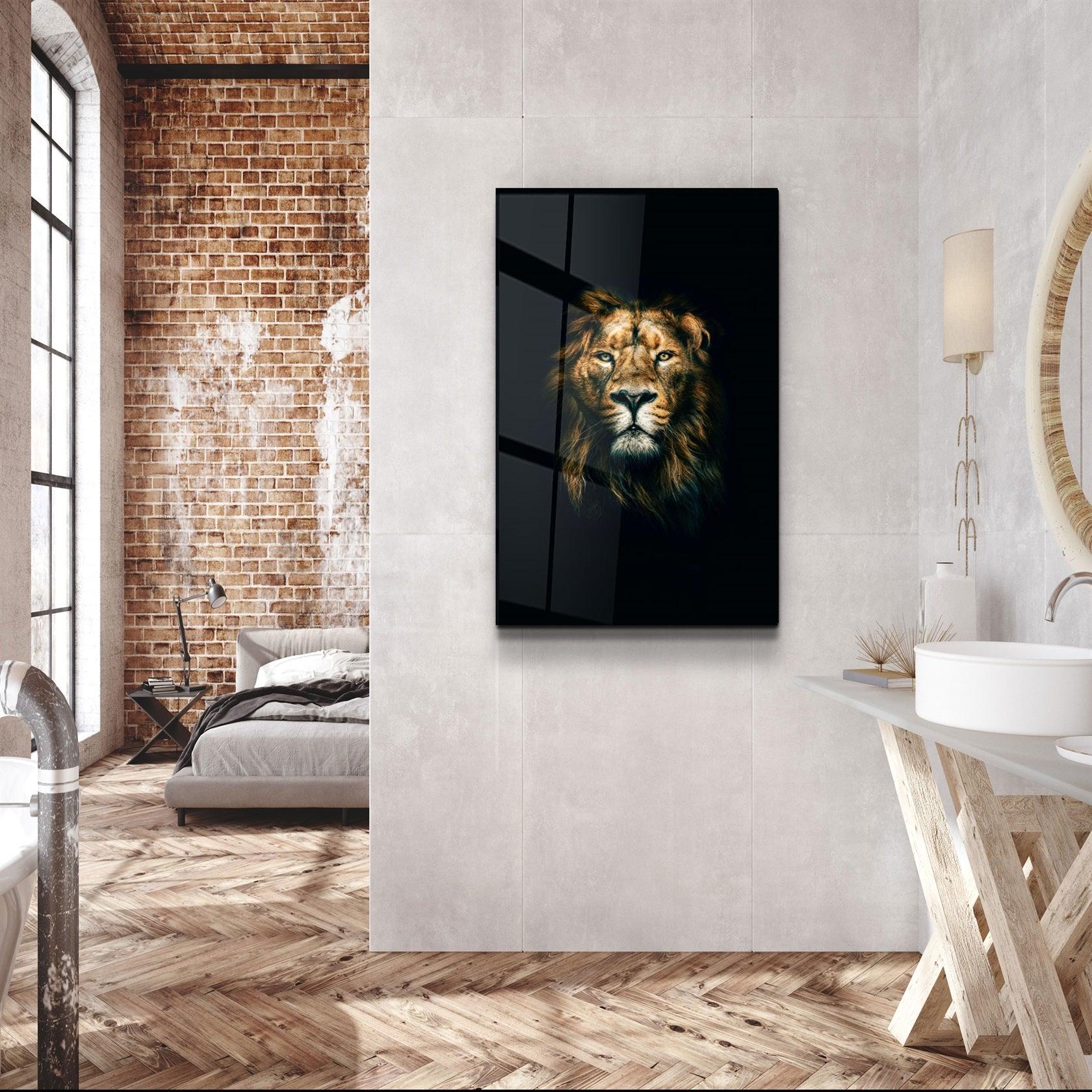 ・"Wild Lion"・Glass Wall Art