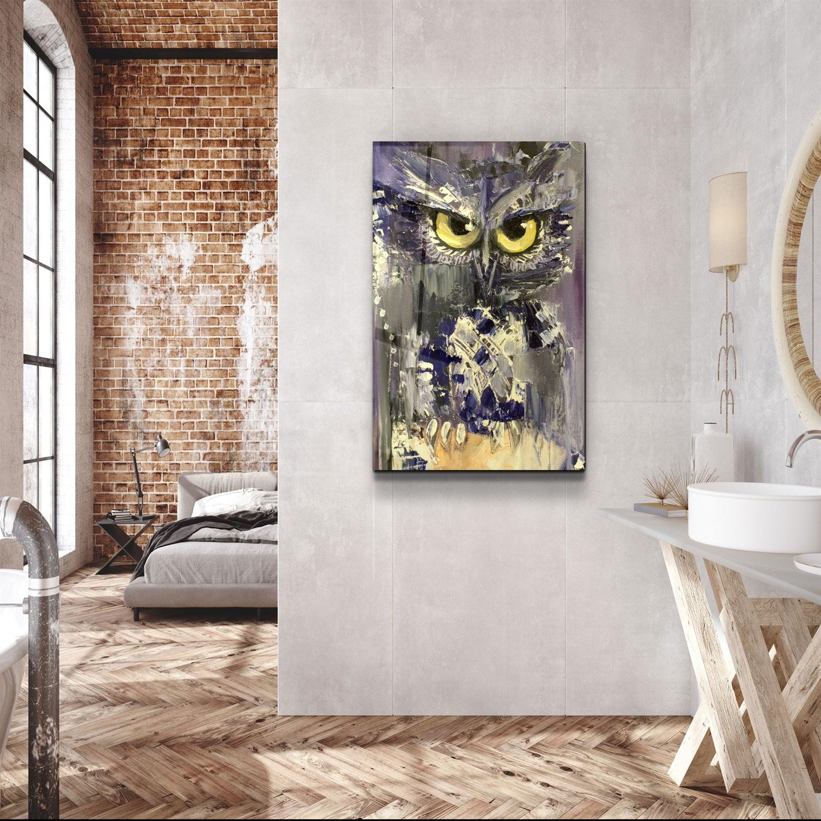 ・"Owlly"・Glass Wall Art