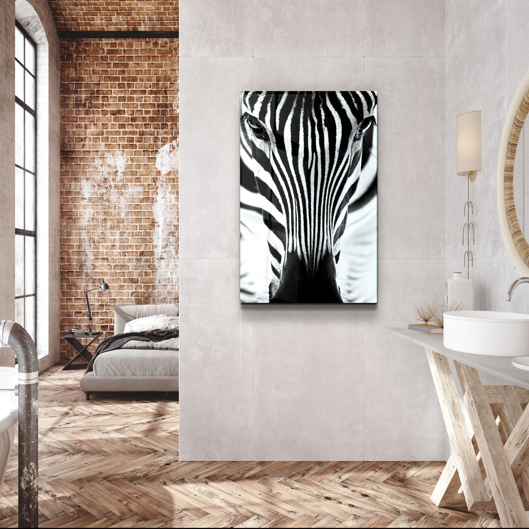 ・"Zebra V2"・Glass Wall Art