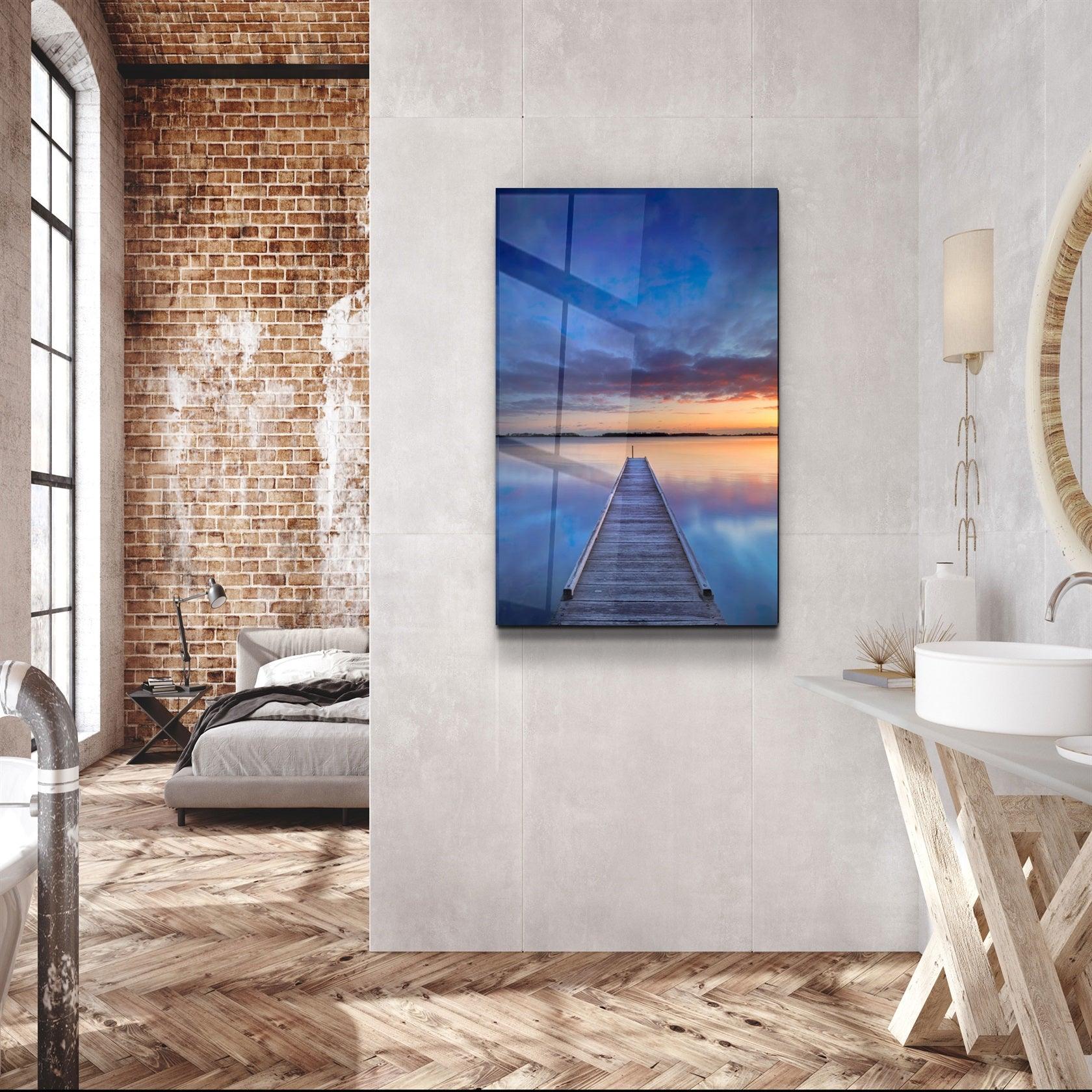 ・"Pier Portrait"・Glass Wall Art
