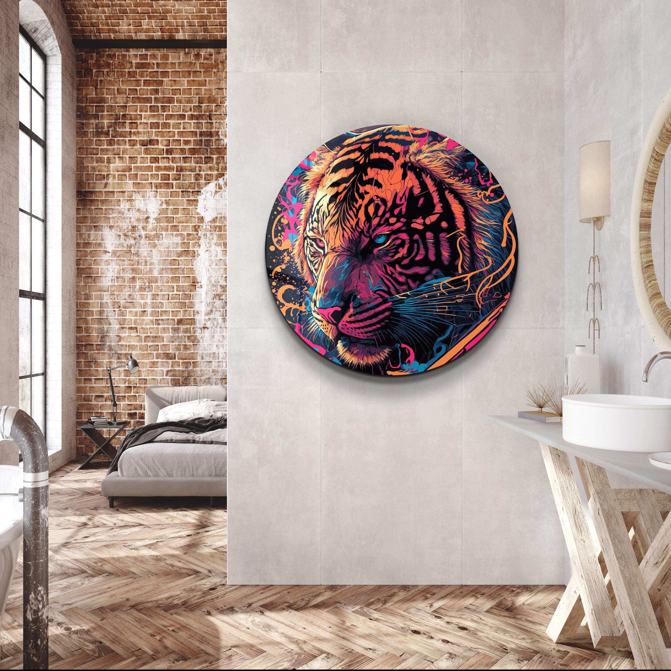 ・"Tayga"・Rounded Glass Wall Art