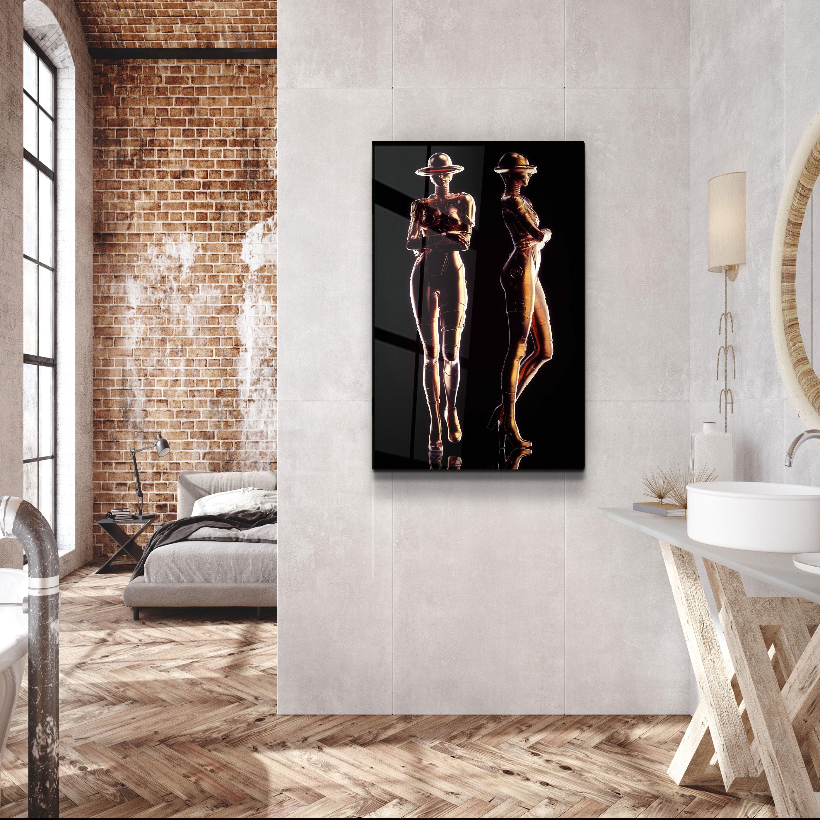 ・"RoboGirlz3"・Designer's Collection Glass Wall Art