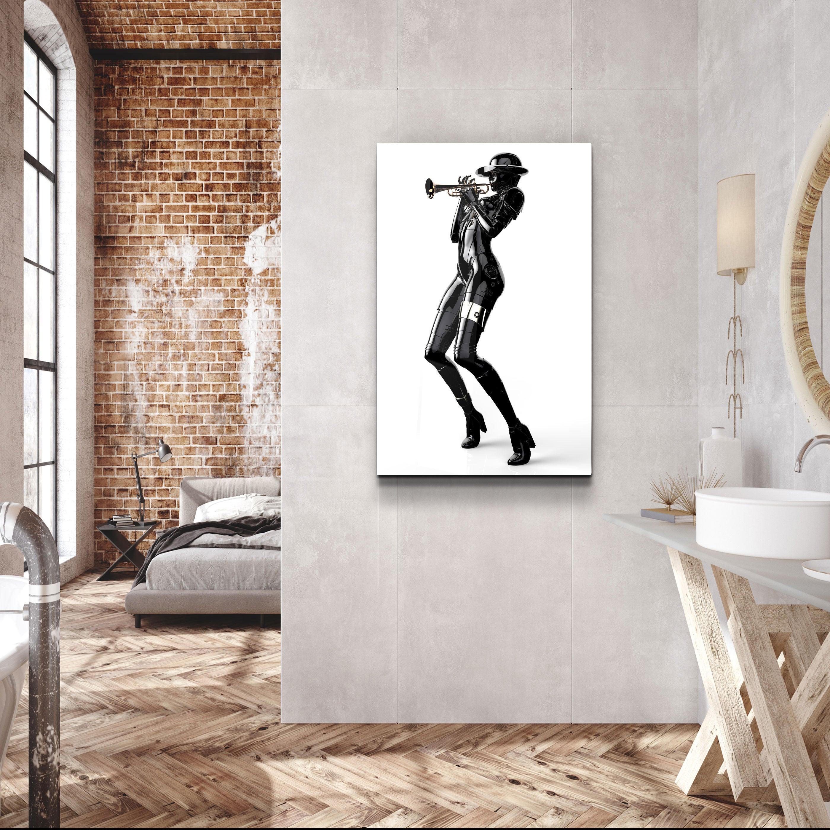 ・"RoboGirlz4"・Designer's Collection Glass Wall Art
