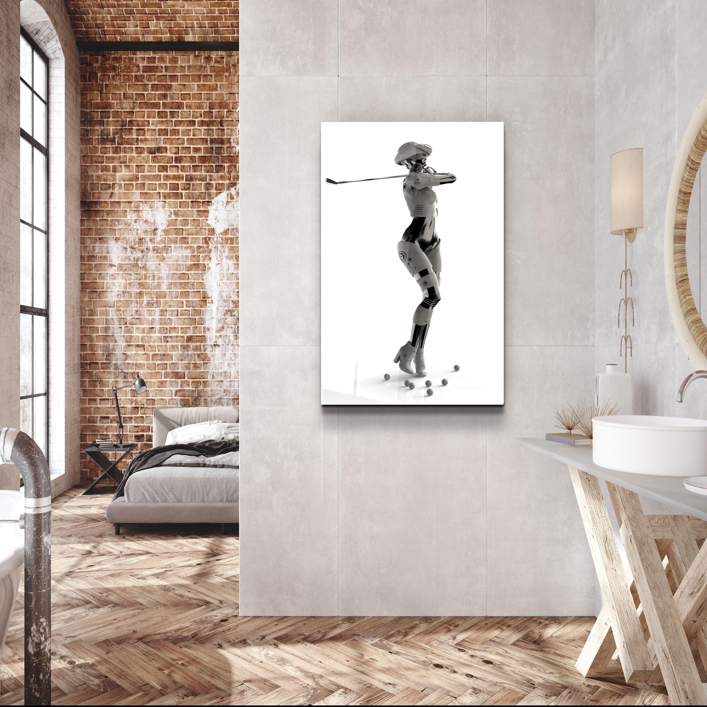 ・"RoboGirlz5"・Designer's Collection Glass Wall Art