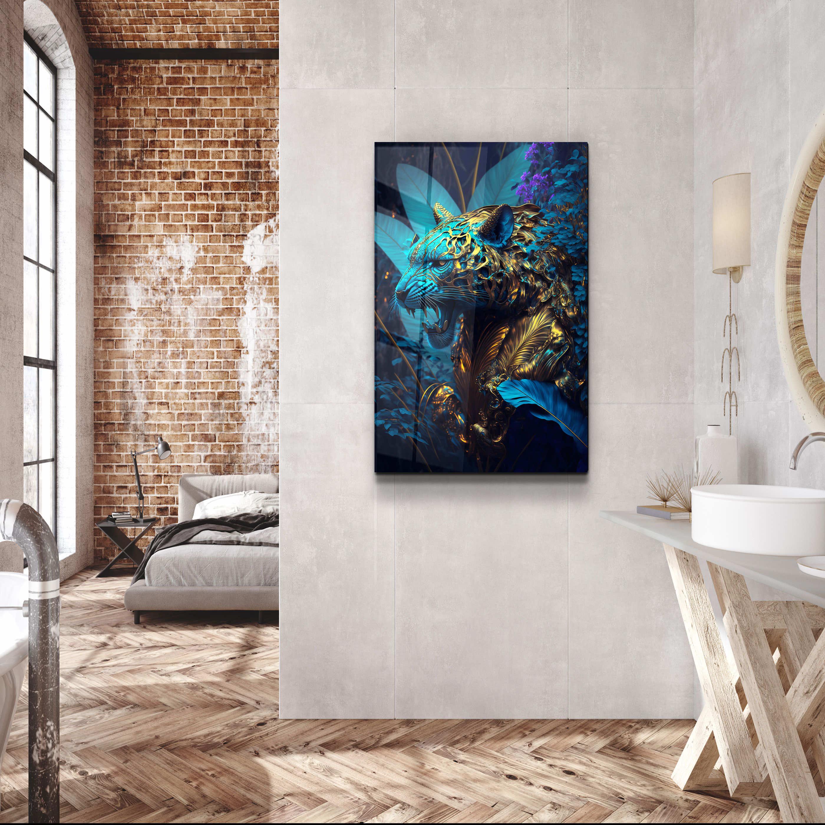 ・"Blue Side"・Secret World Collection Glass Wall Art