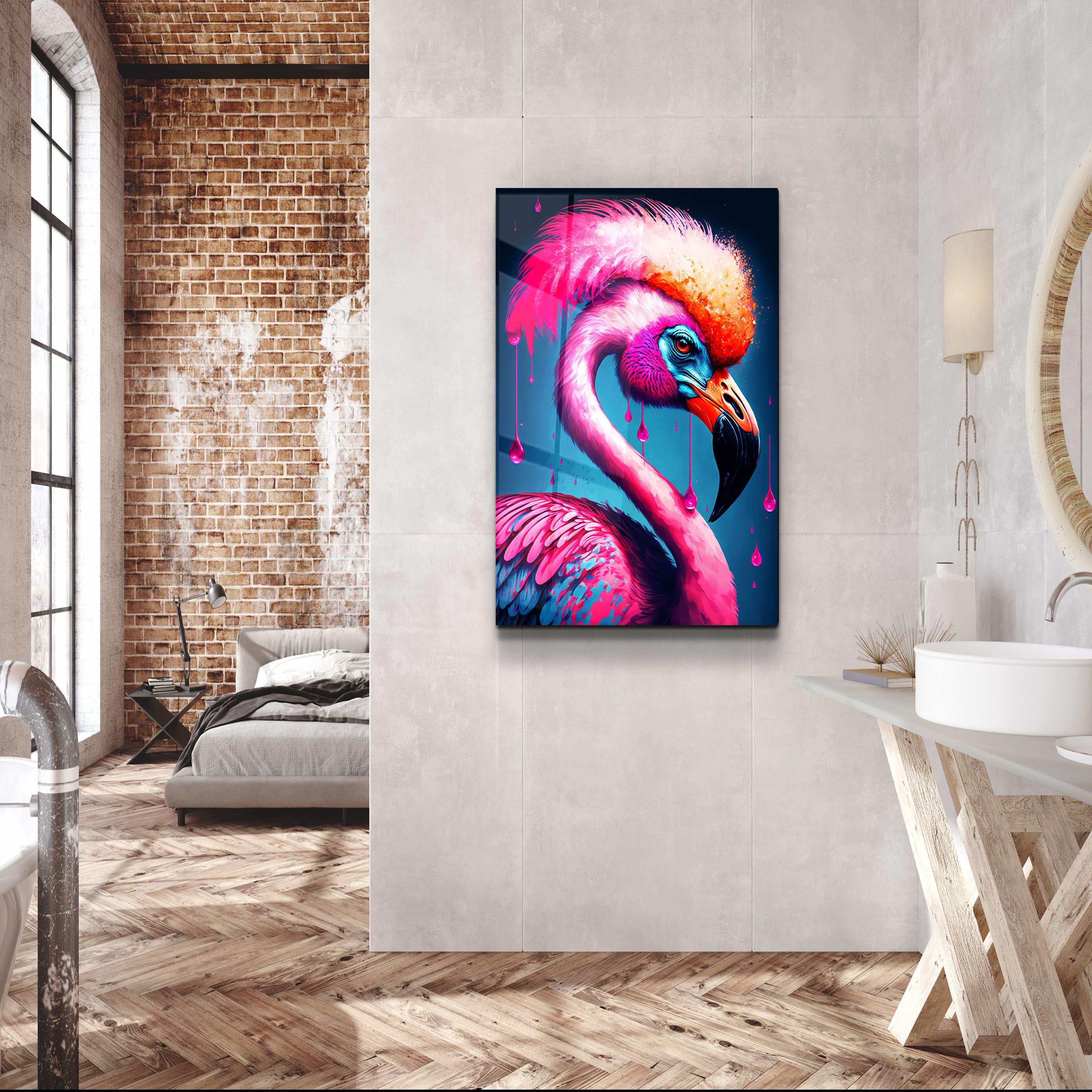 ・"Pink Queen"・Secret World Collection Glass Wall Art