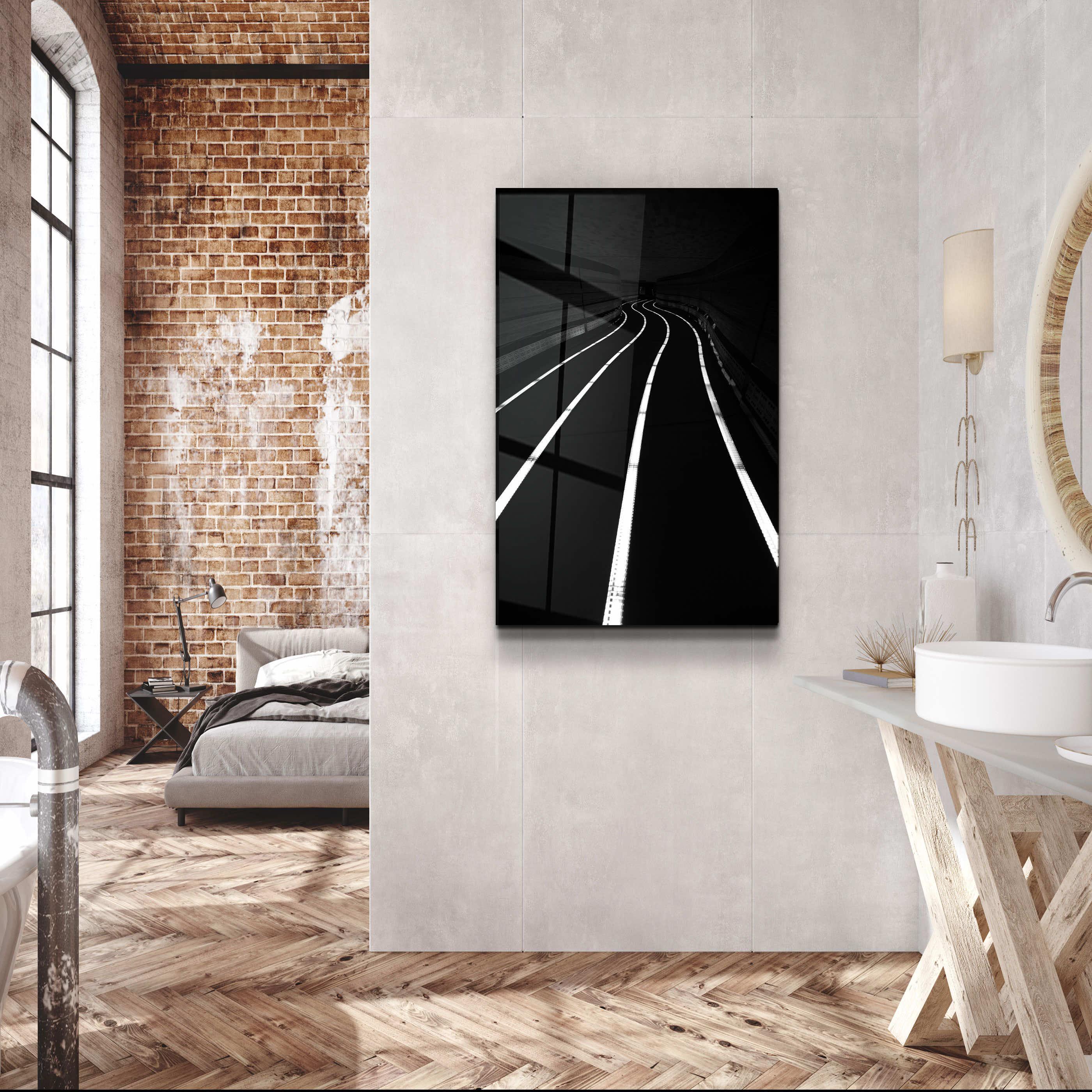 ・"Road at Night"・Designers Collection Glass Wall Art