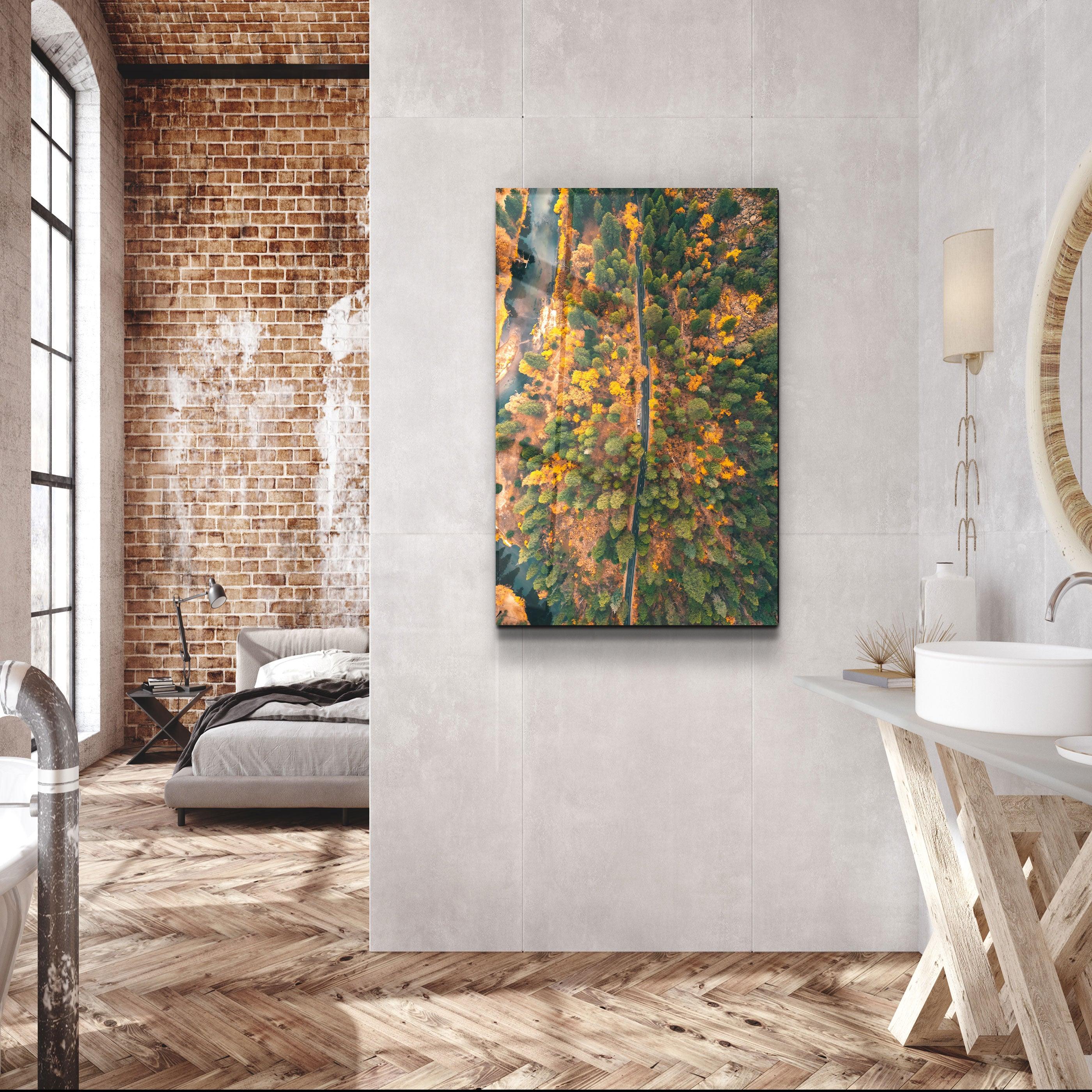 ・"California, USA"・Glass Wall Art