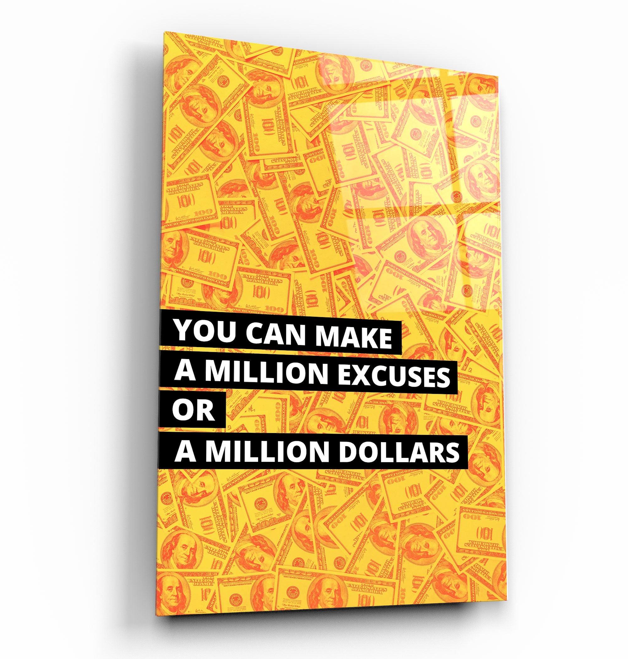 ・"Million Dollars"・Designers Collection Glass Wall Art - ArtDesigna Glass Printing Wall Art