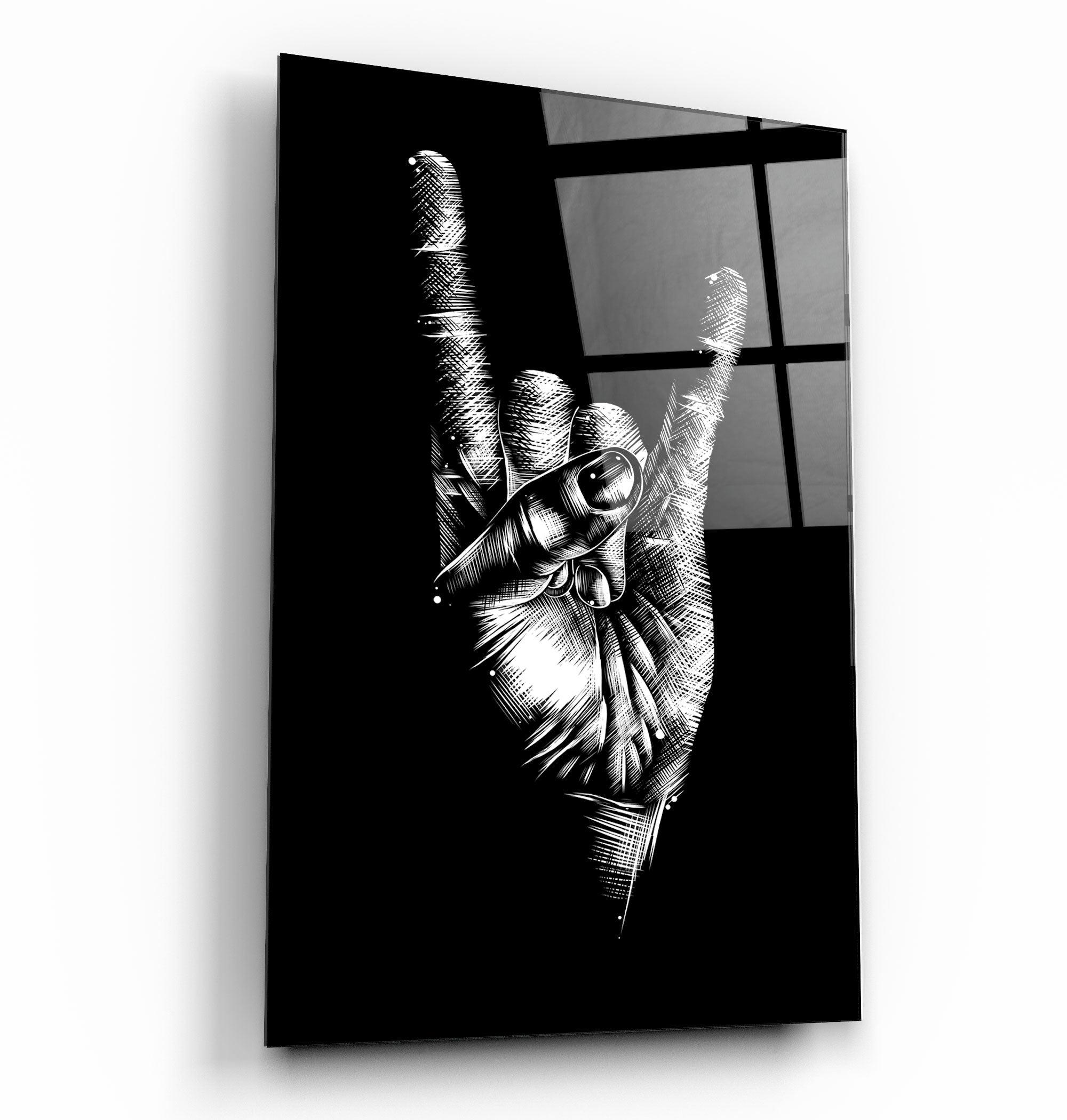 ・"Forever Rock N Roll"・Glass Wall Art