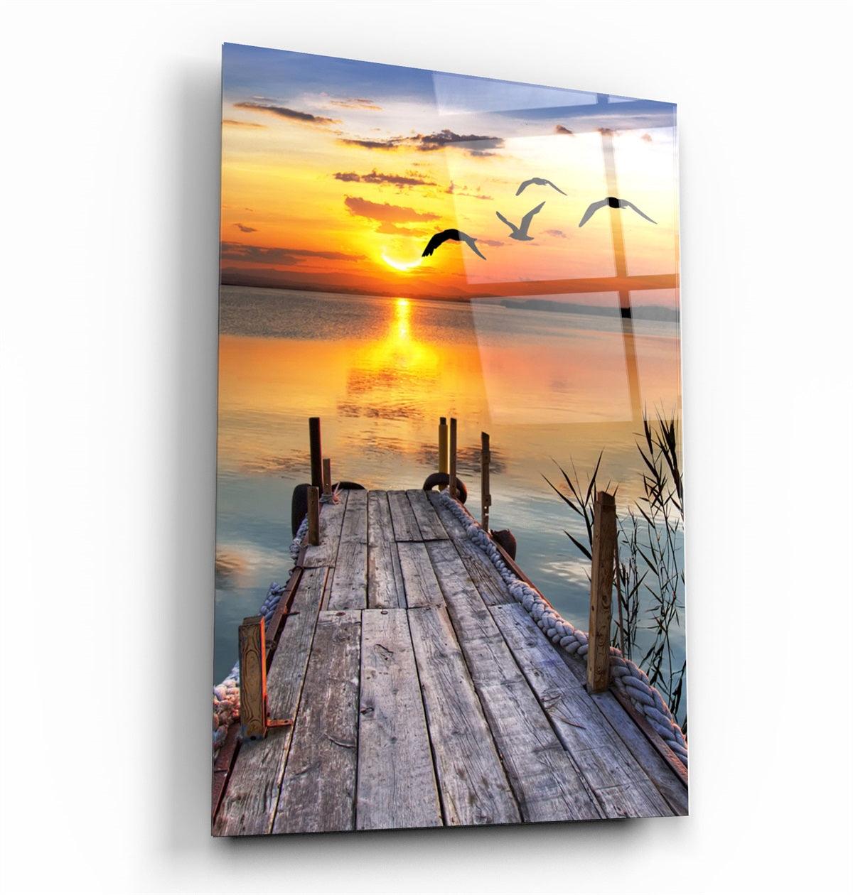 ・"Sunset 1"・Glass Wall Art