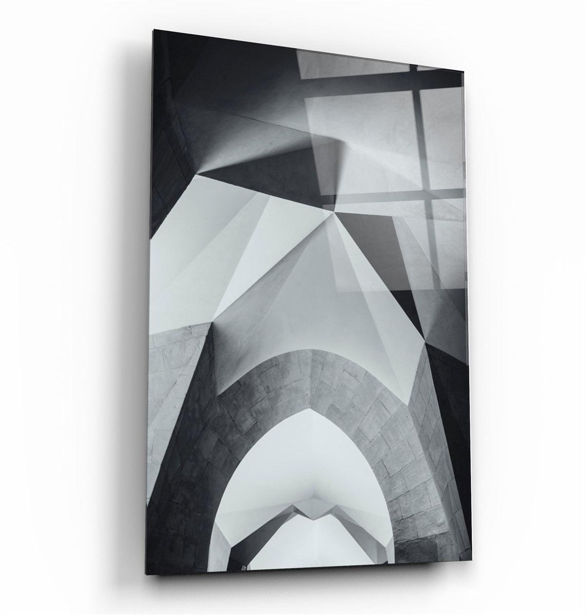 ・"Geometric Shapes"・Glass Wall Art