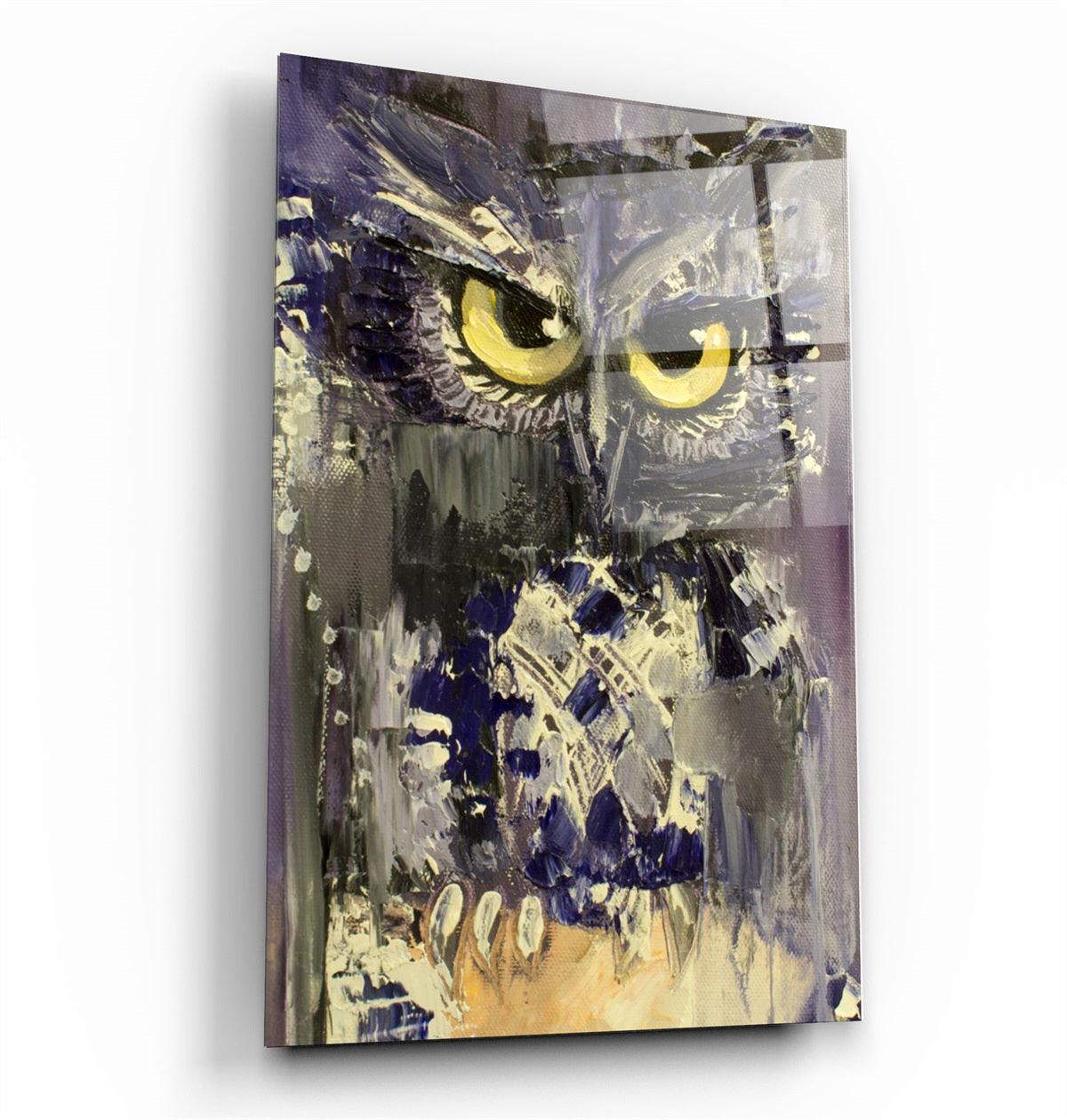 ・"Owlly"・Glass Wall Art