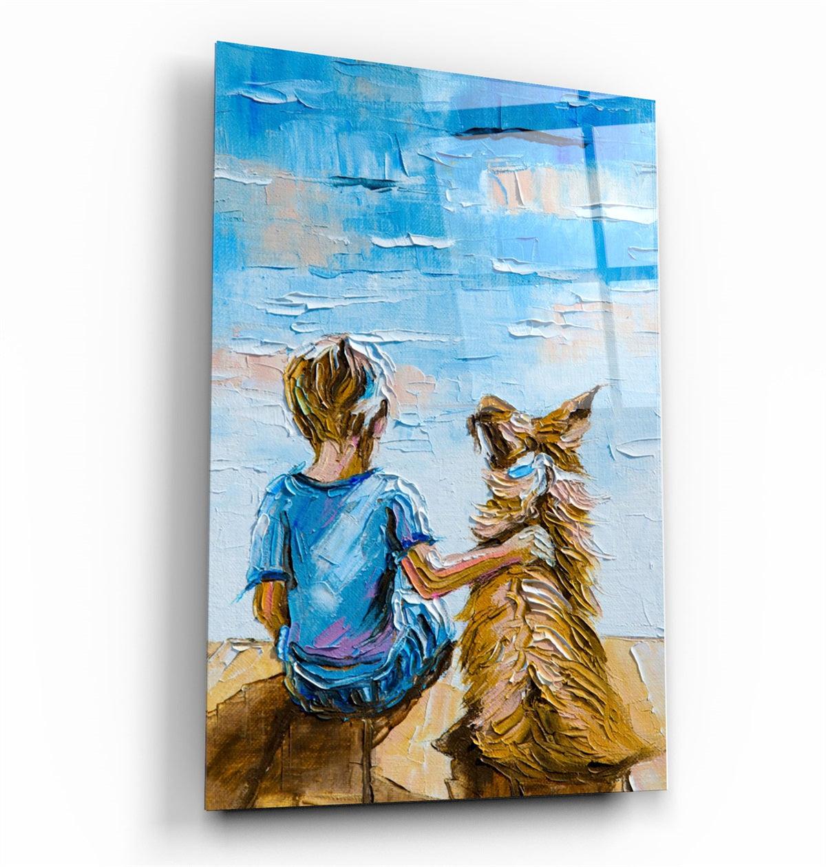 ・"Best Friends"・Glass Wall Art