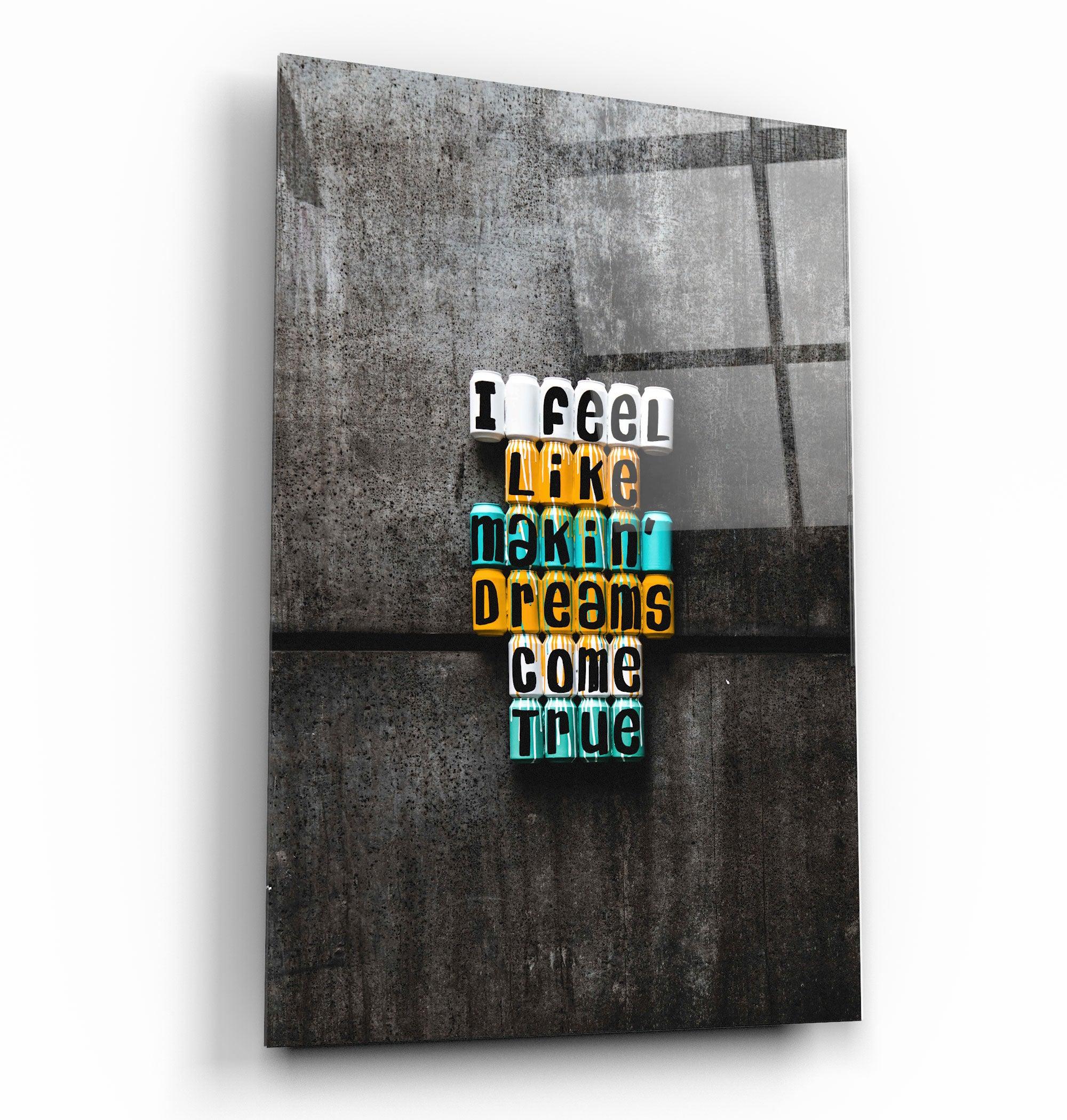 ・"I Feel Like"・Designer's Collection Glass Wall Art