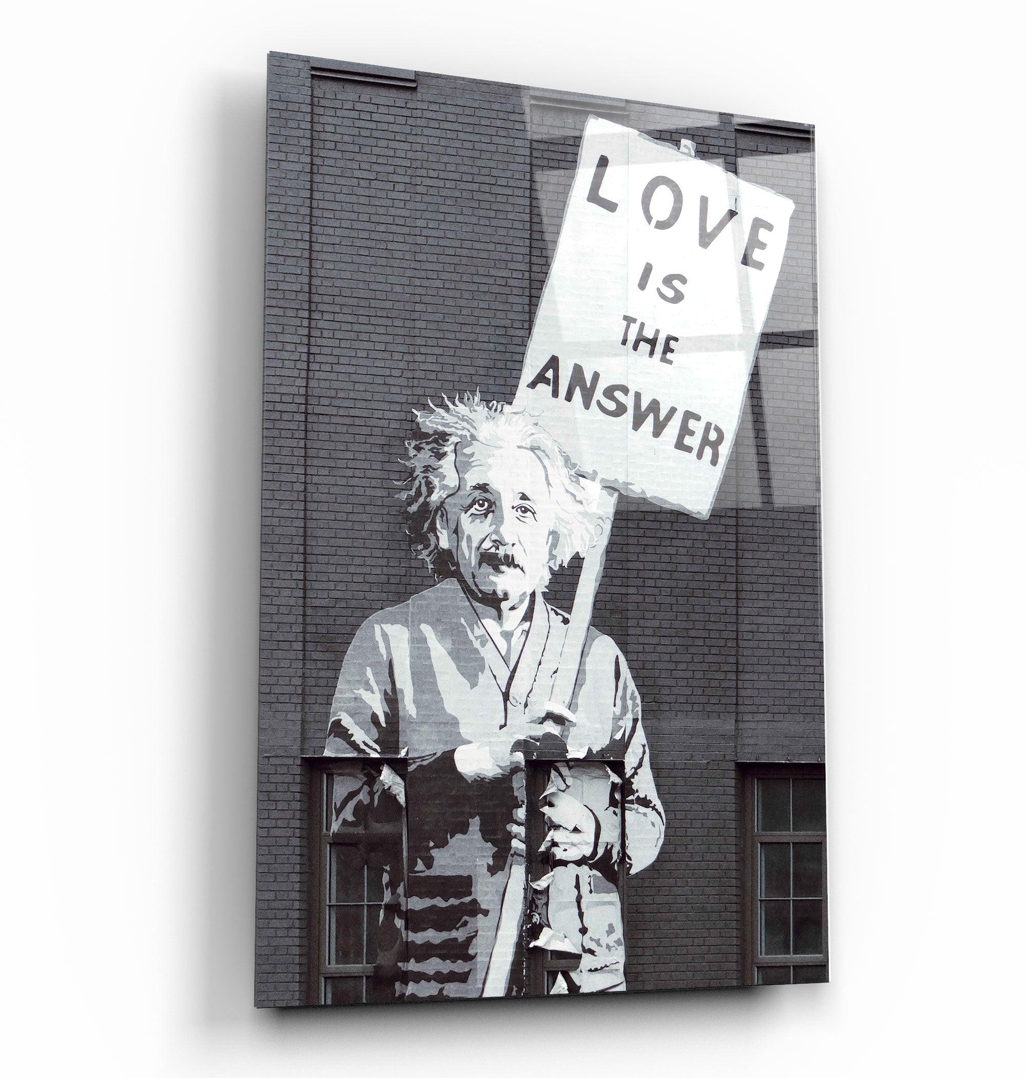 ・"Banksy - Love is the Answer V2"・Designer's Collection Glass Wall Art