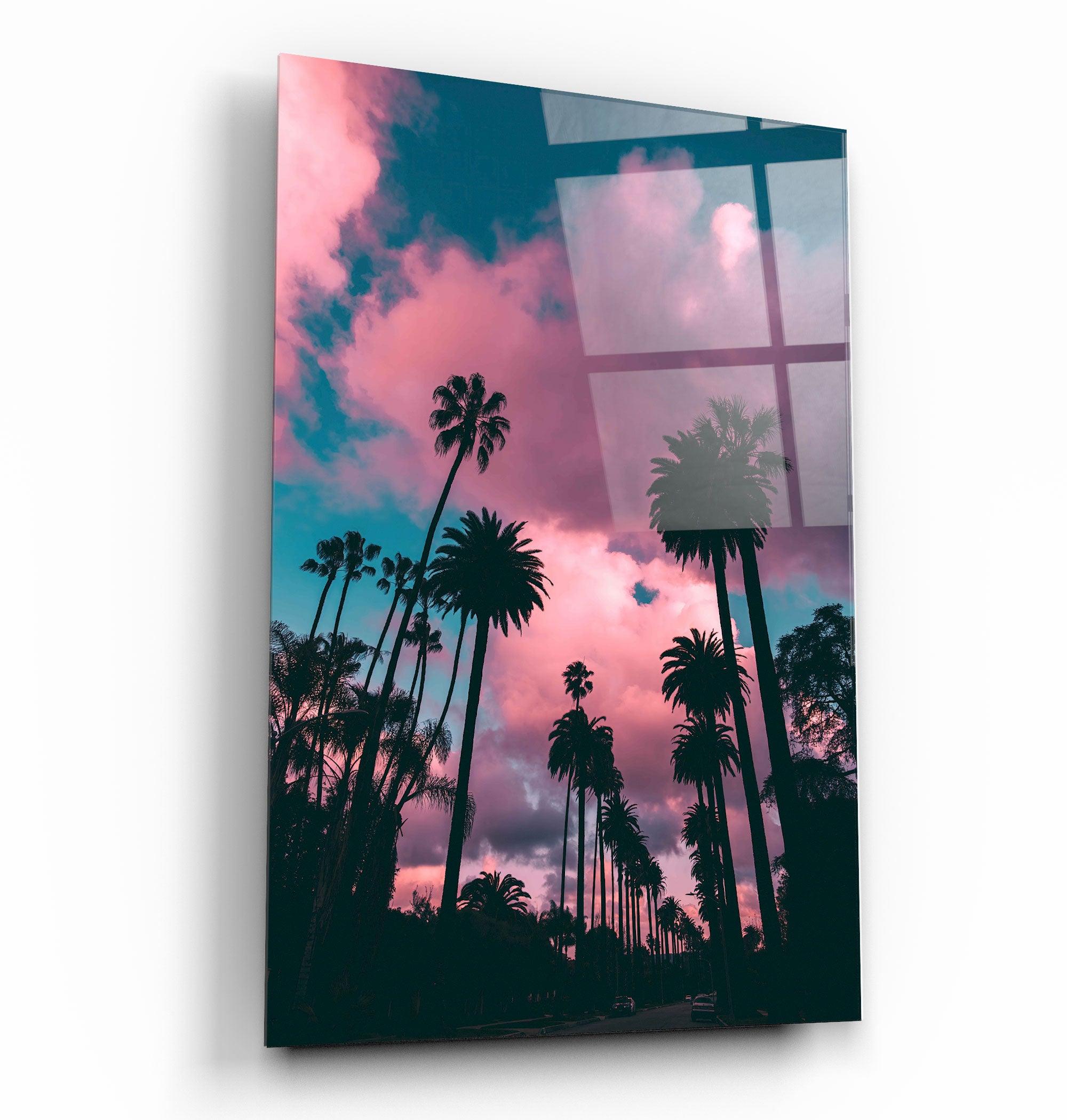 ・"Pink Sky"・Designer's Collection Glass Wall Art