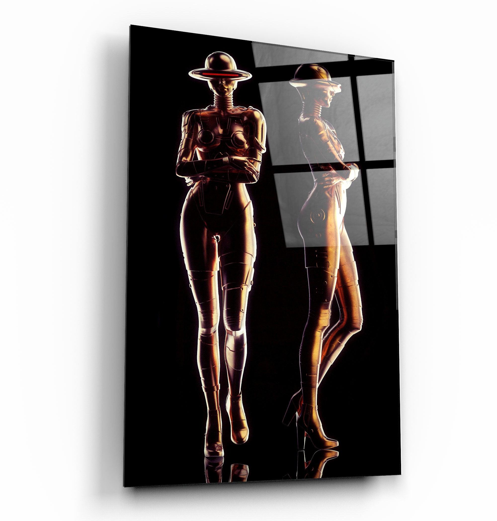 ・"RoboGirlz3"・Designer's Collection Glass Wall Art