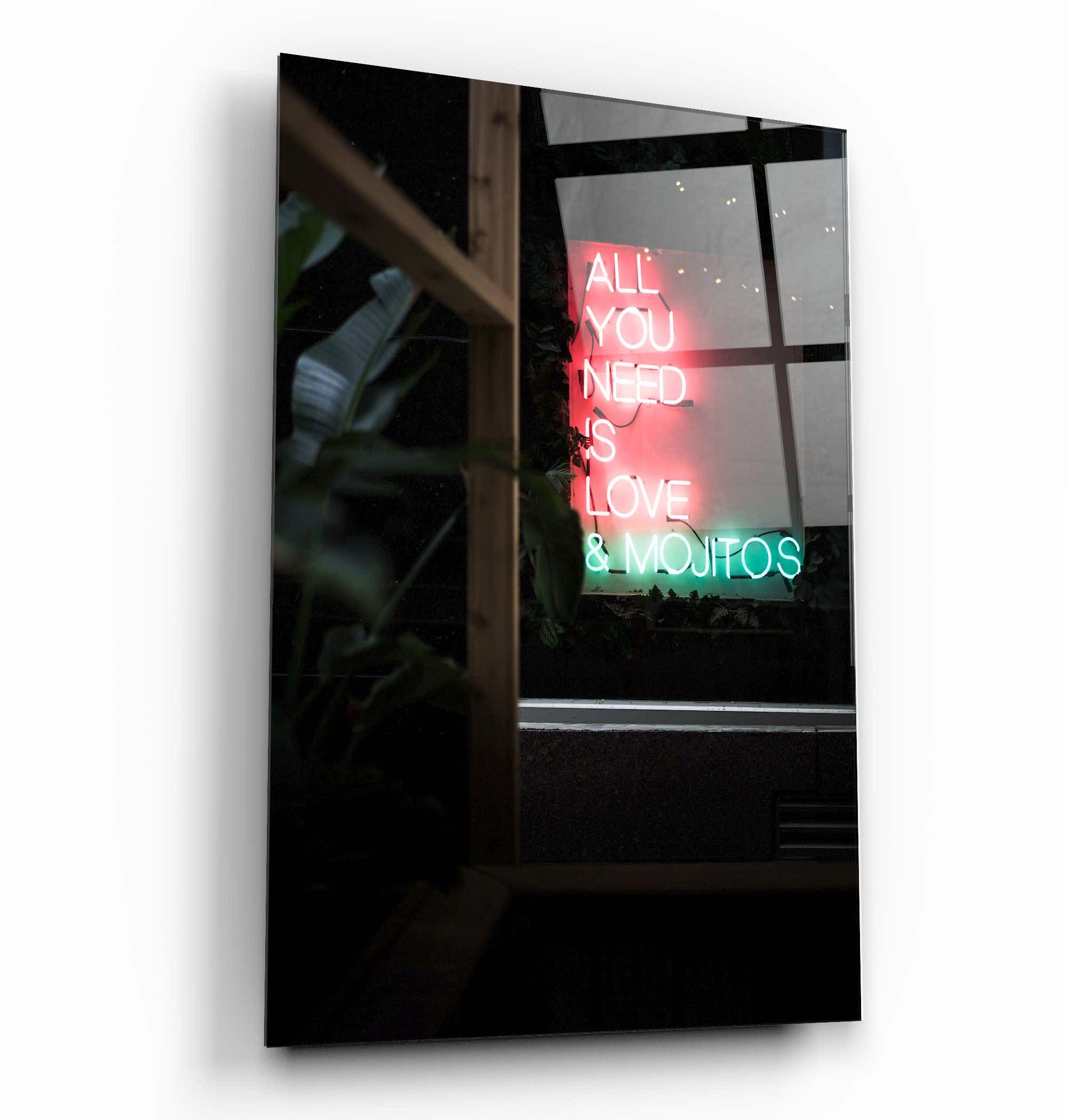 ・"All You Need is"・Motivational Glass Wall Art