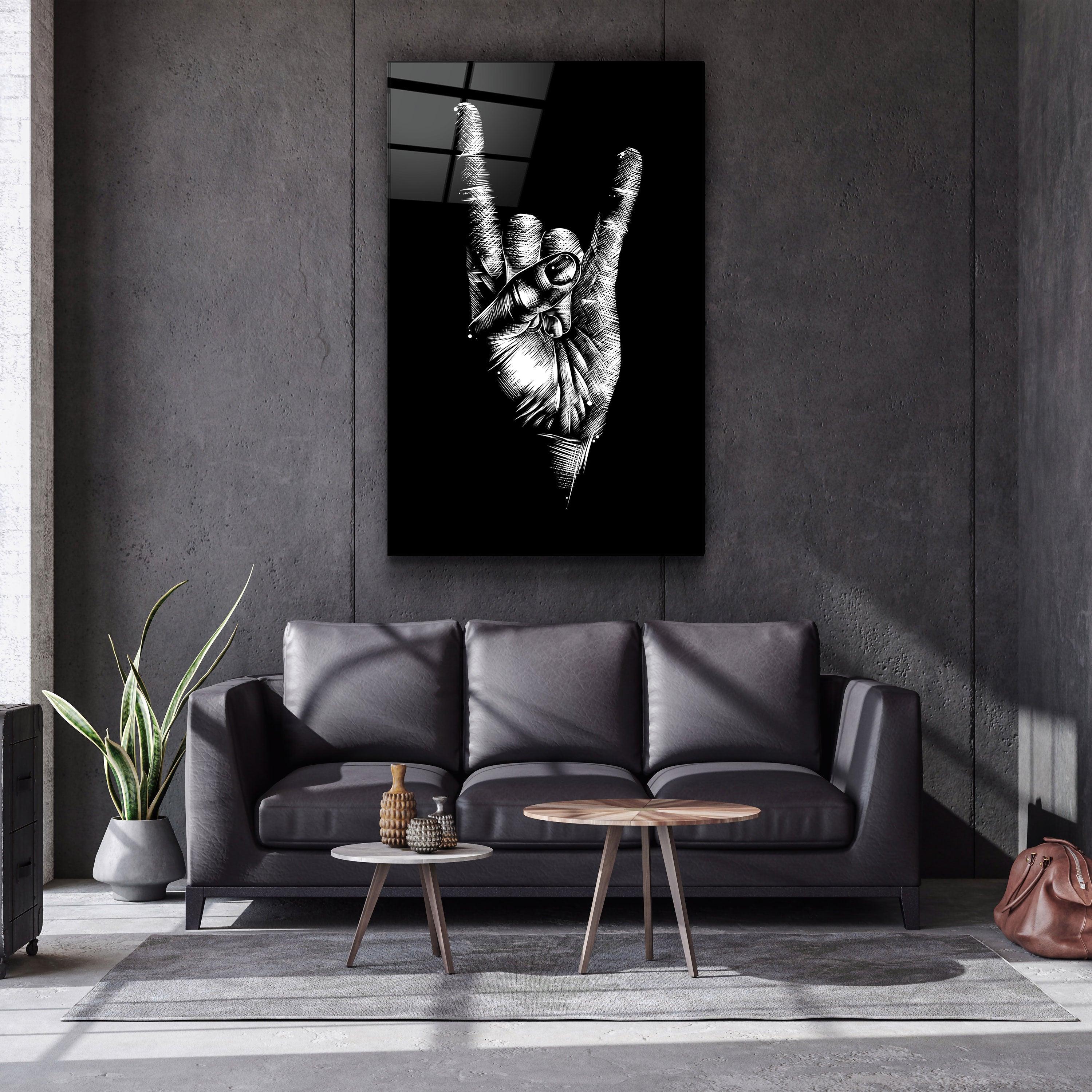 ・"Forever Rock N Roll"・Glass Wall Art