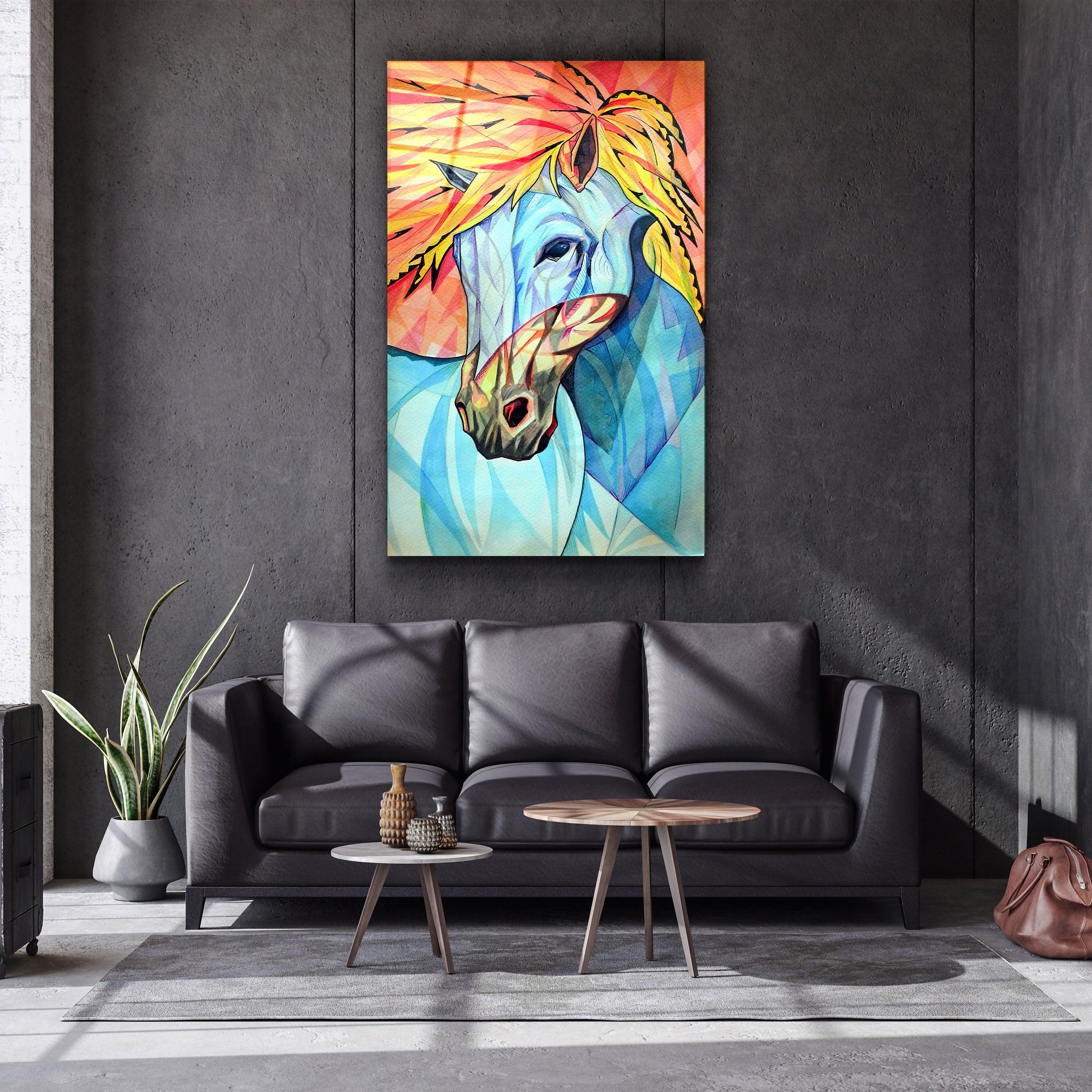 ・"Cool Horse"・Glass Wall Art