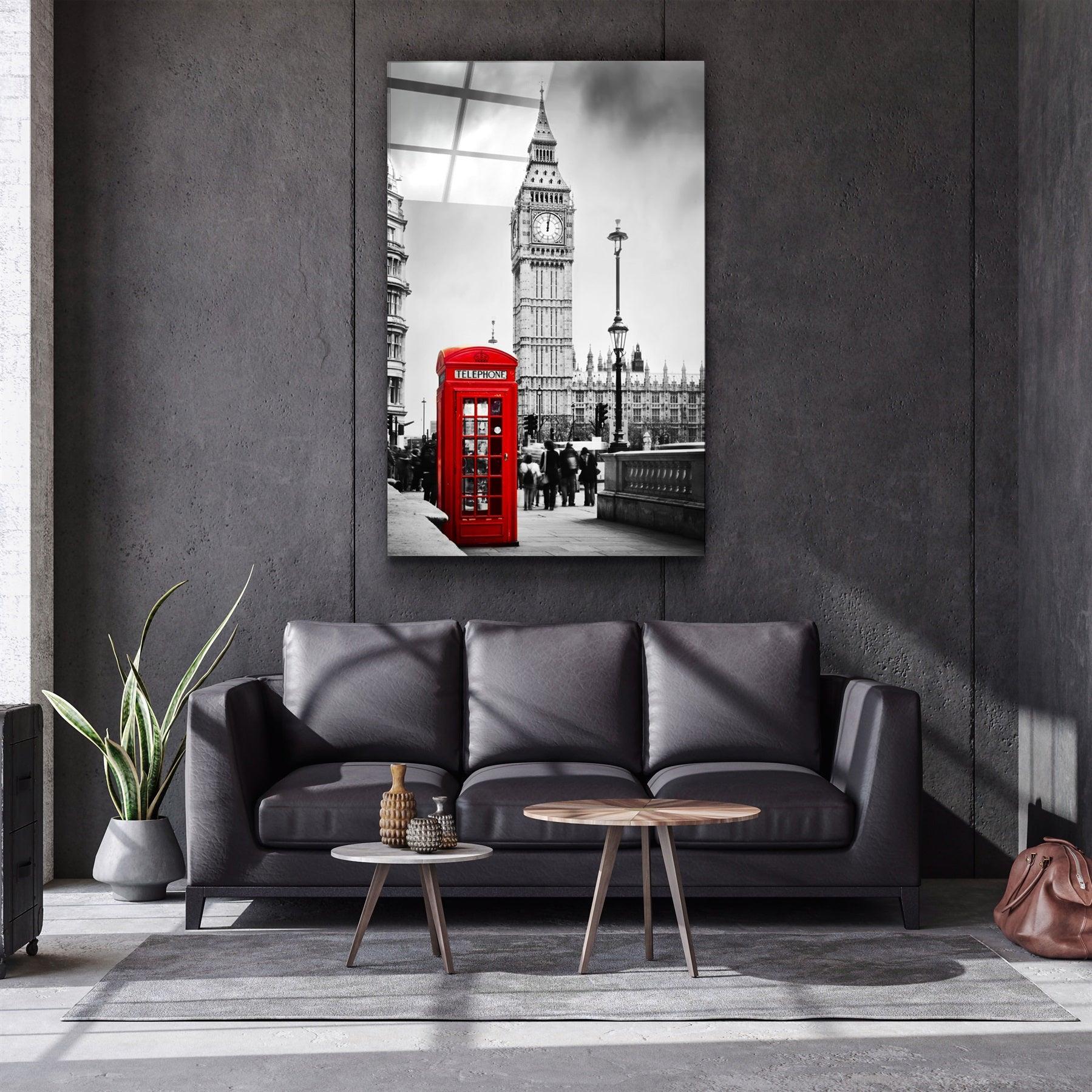 ・"London"・Glass Wall Art