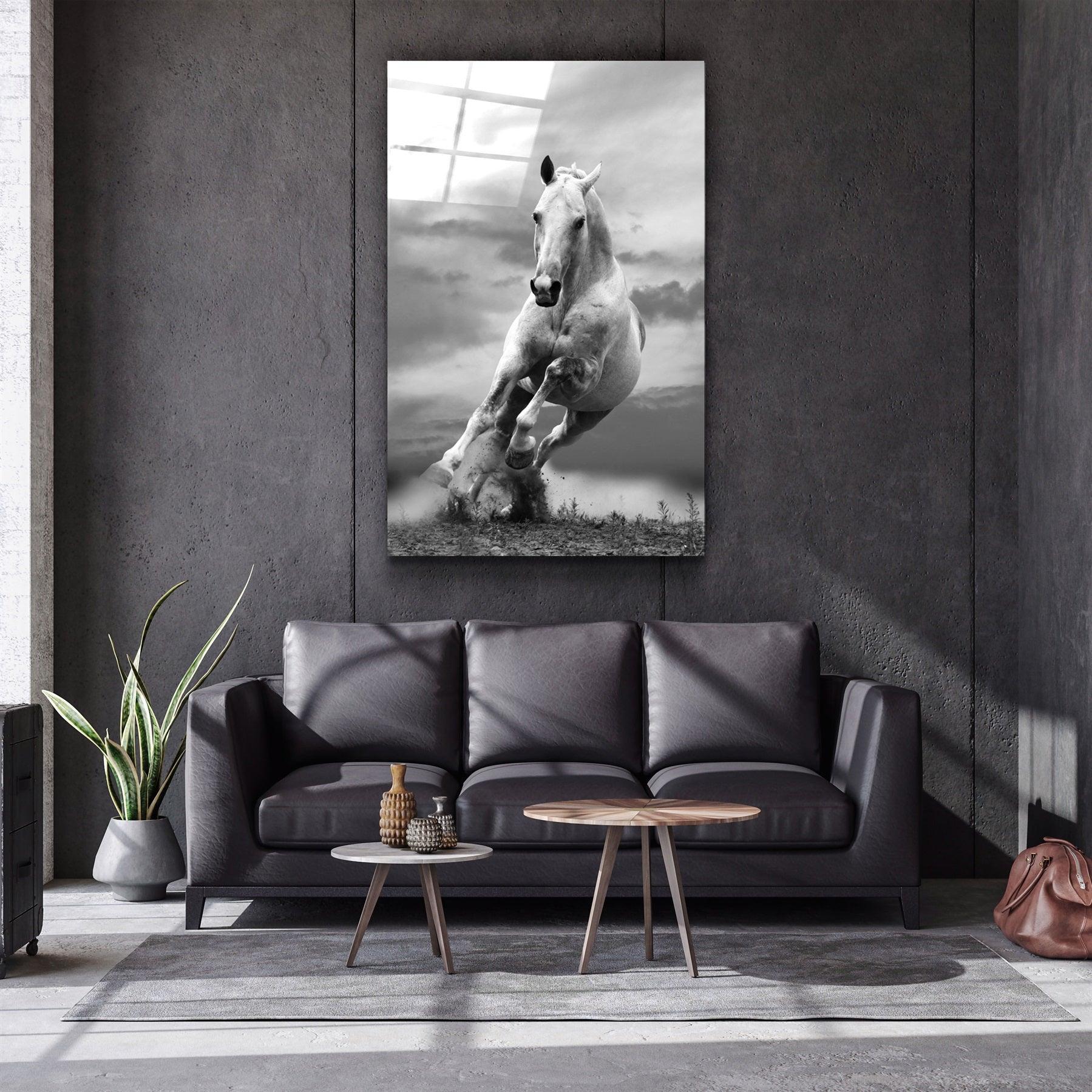 ・"Running Horse"・Glass Wall Art